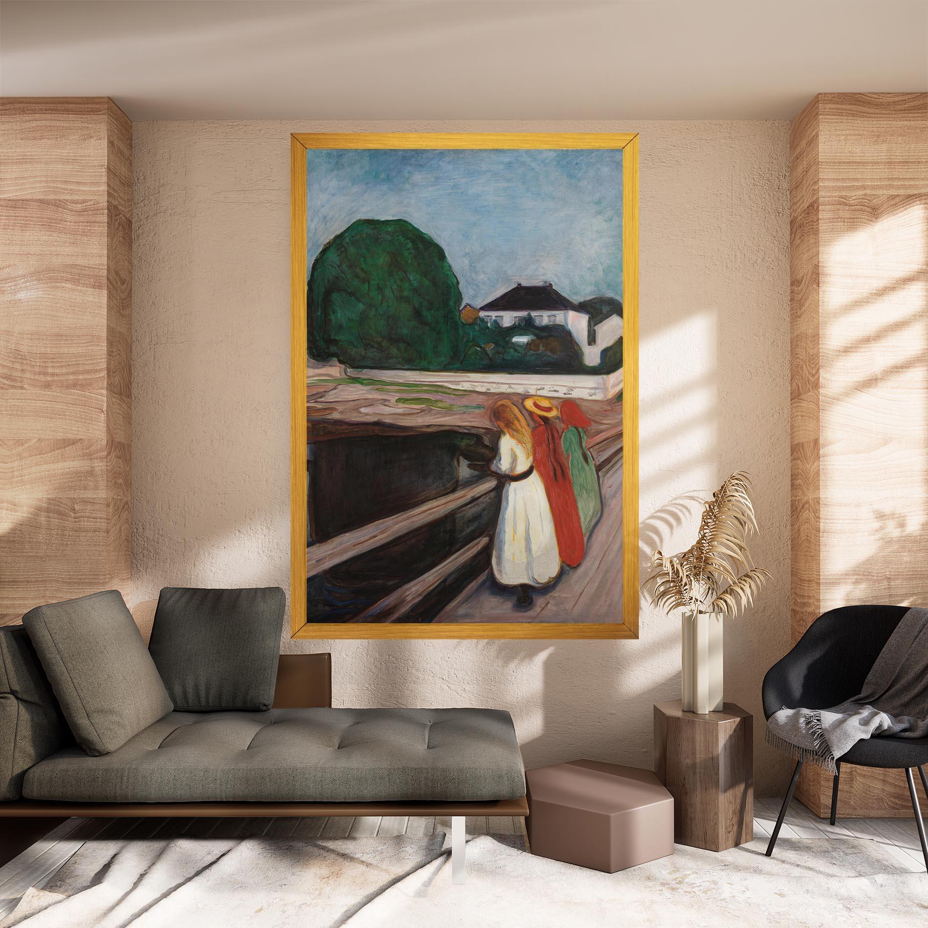 Tablou Canvas Girls On The Bridge mockup 8