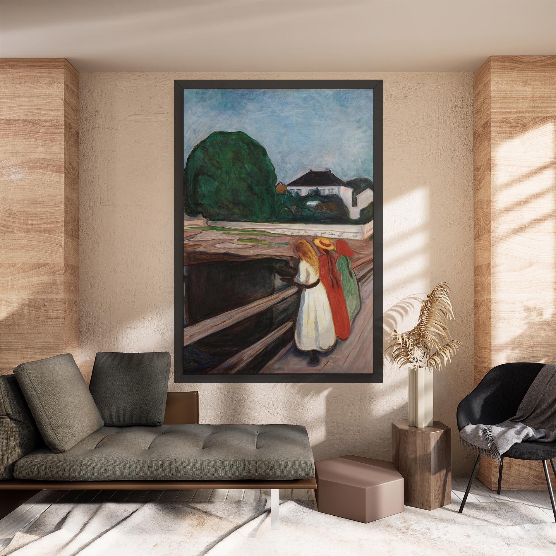 Tablou Canvas Girls On The Bridge mockup 8