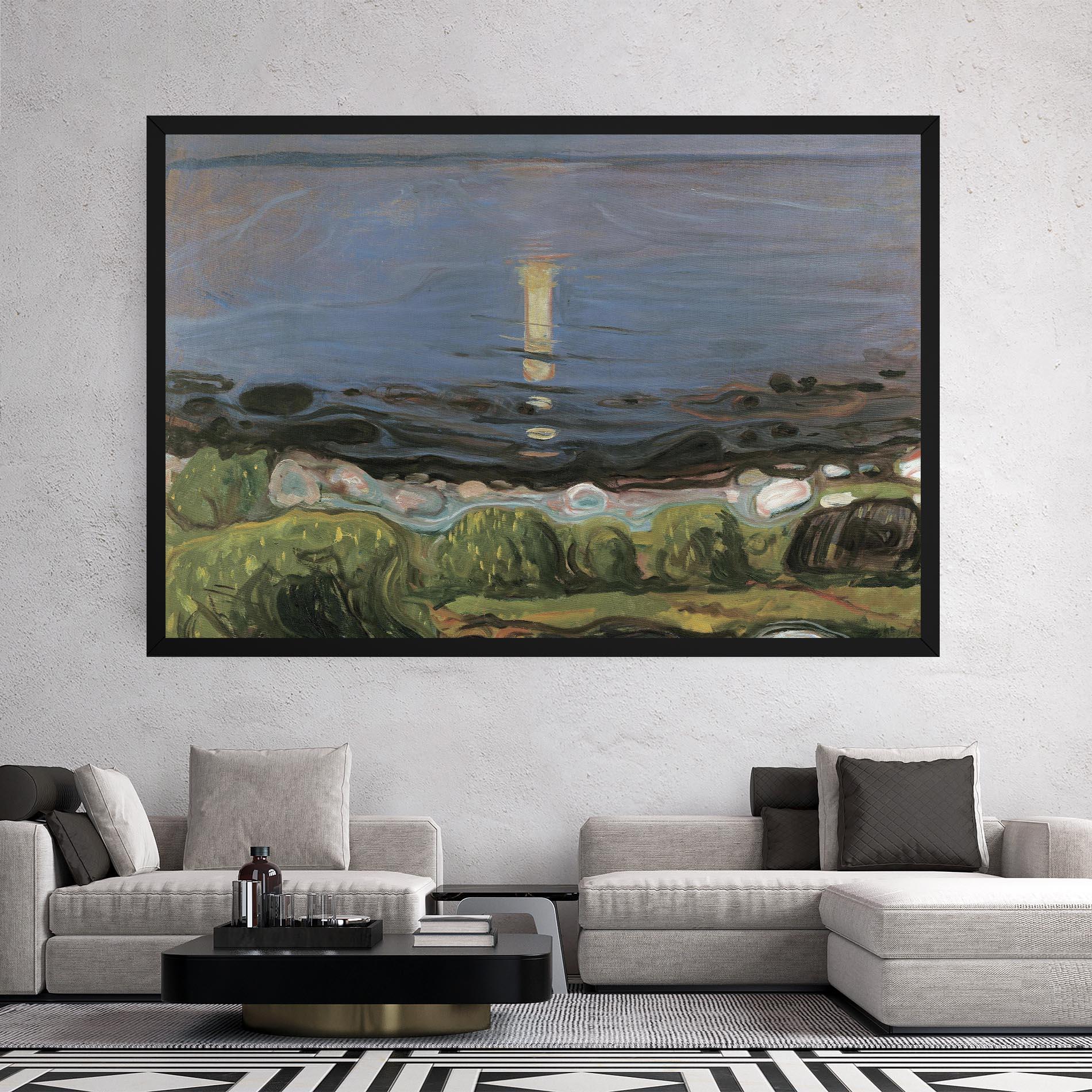 Tablou Canvas Summer Night Beach mockup 2