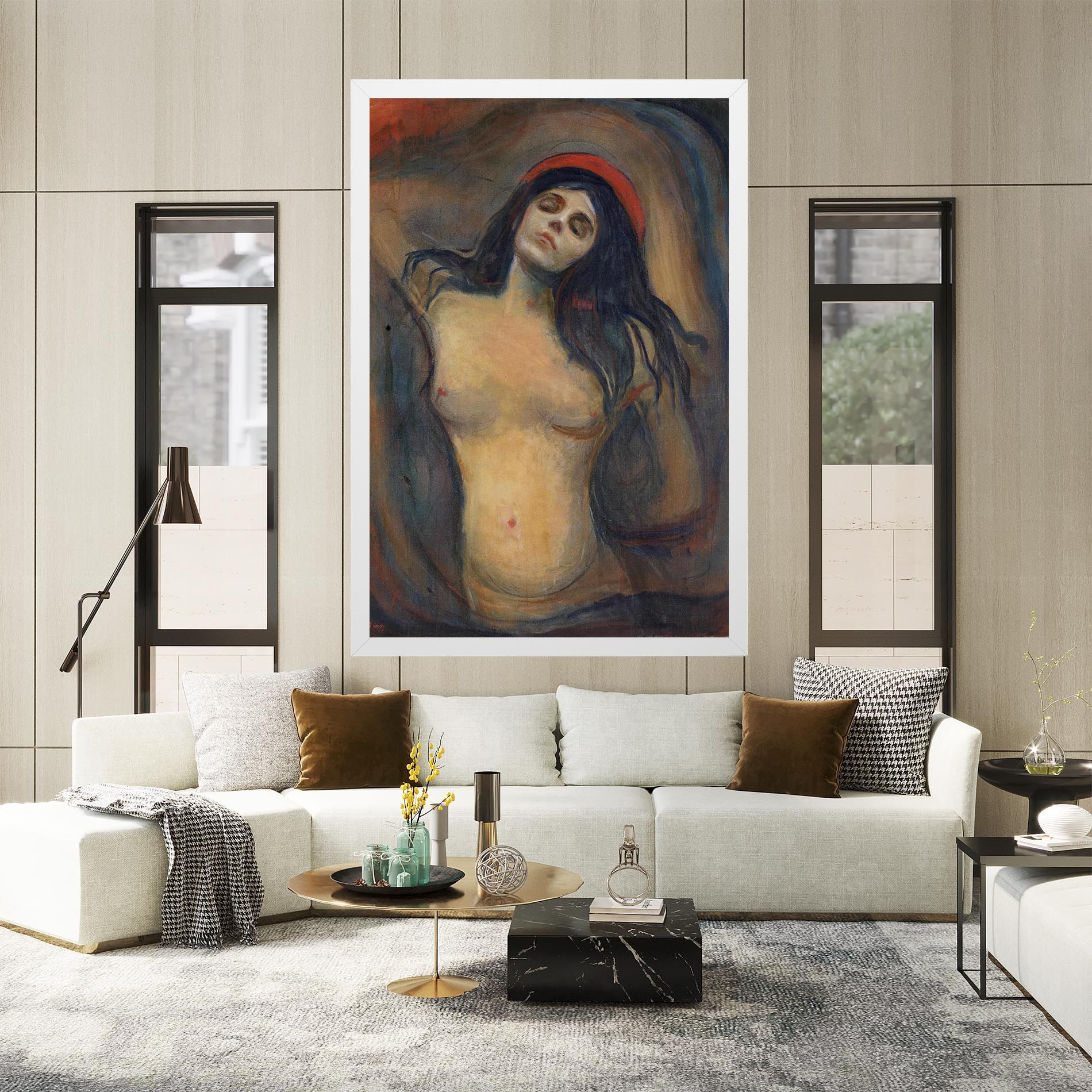 Madonna Oil Painting mockup 2