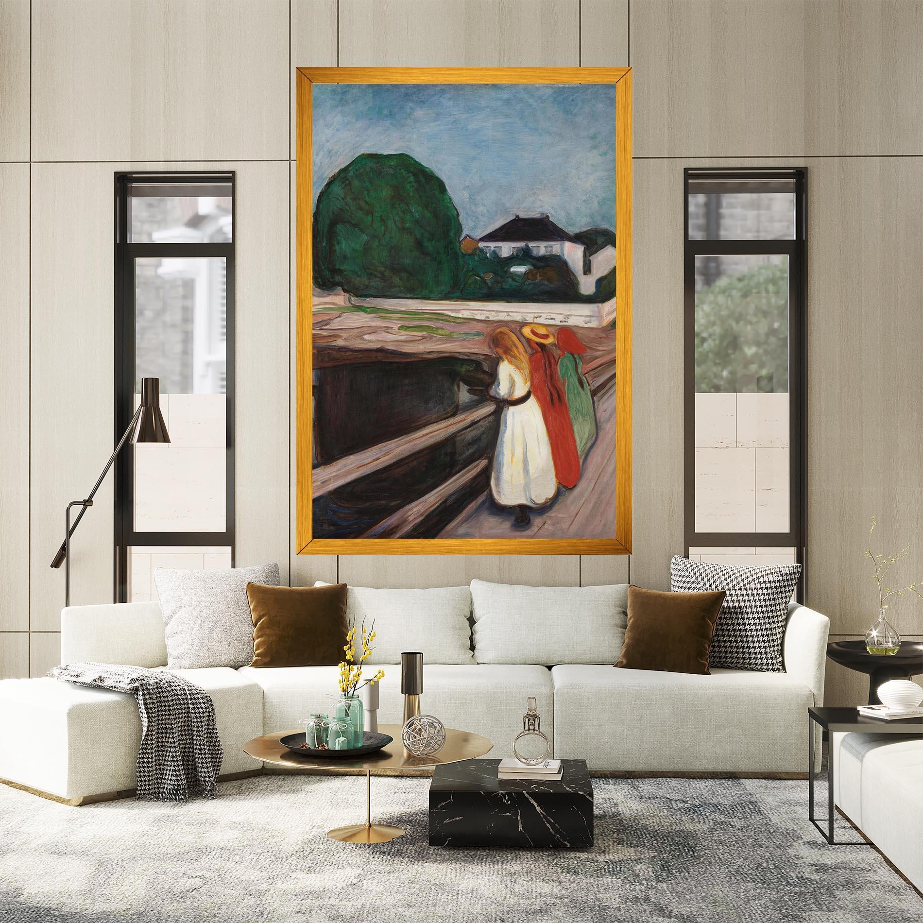 Tablou Canvas Girls On The Bridge mockup 2