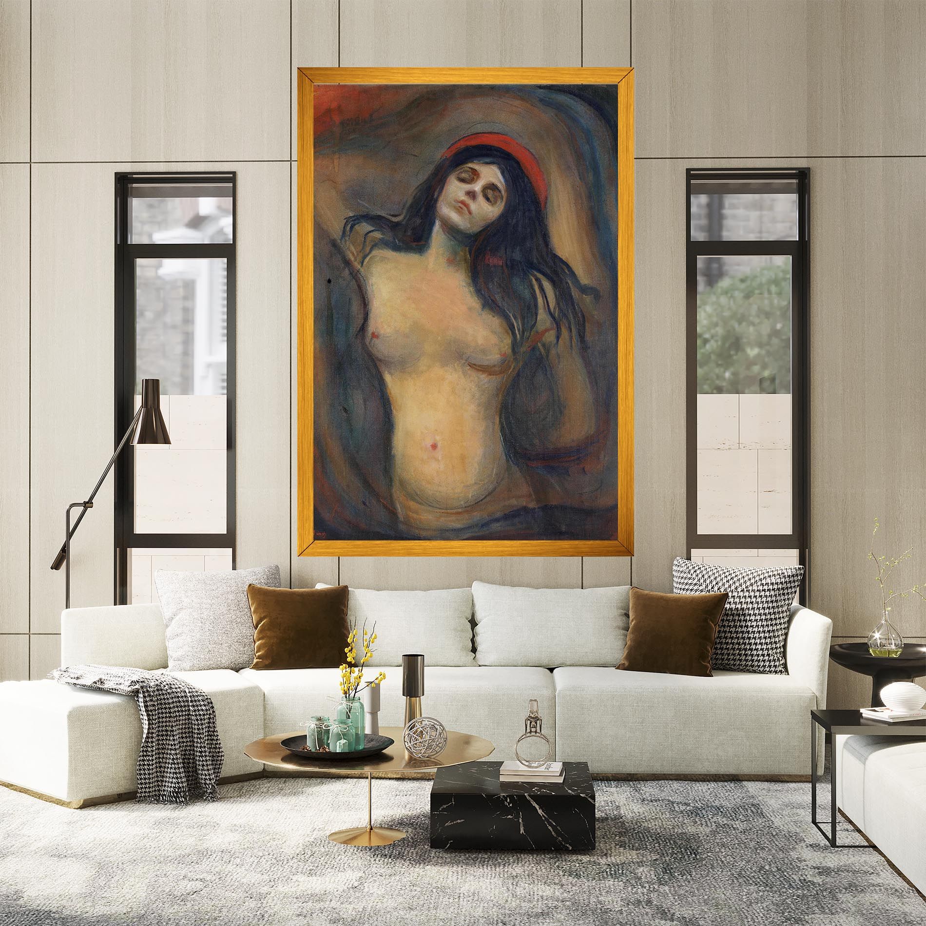 Madonna Oil Painting mockup 2
