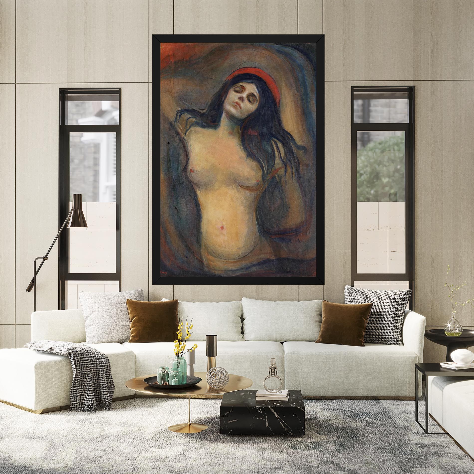 Madonna Oil Painting mockup 2