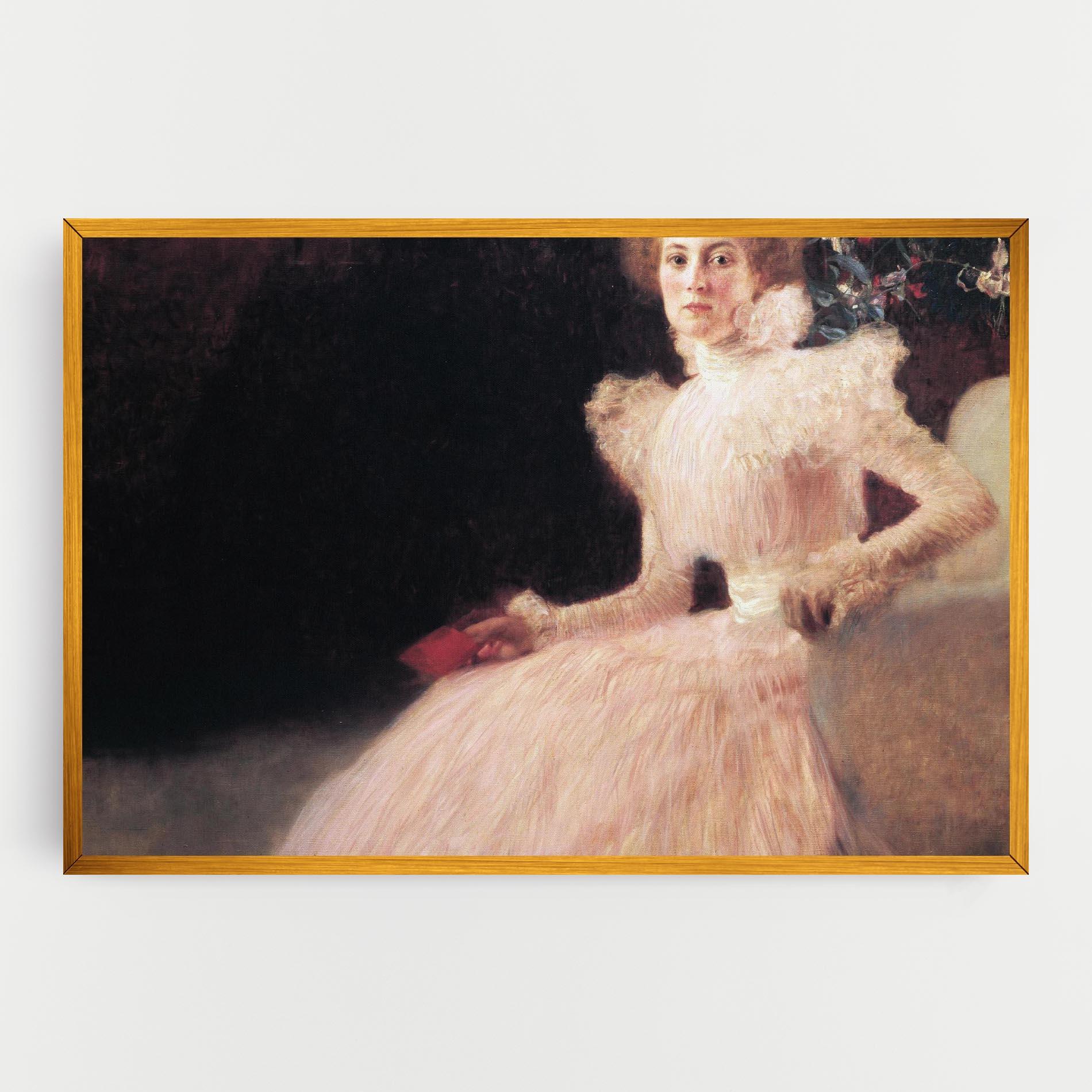 Tablou Canvas Gustav Klimt Pink Dress mockup 0