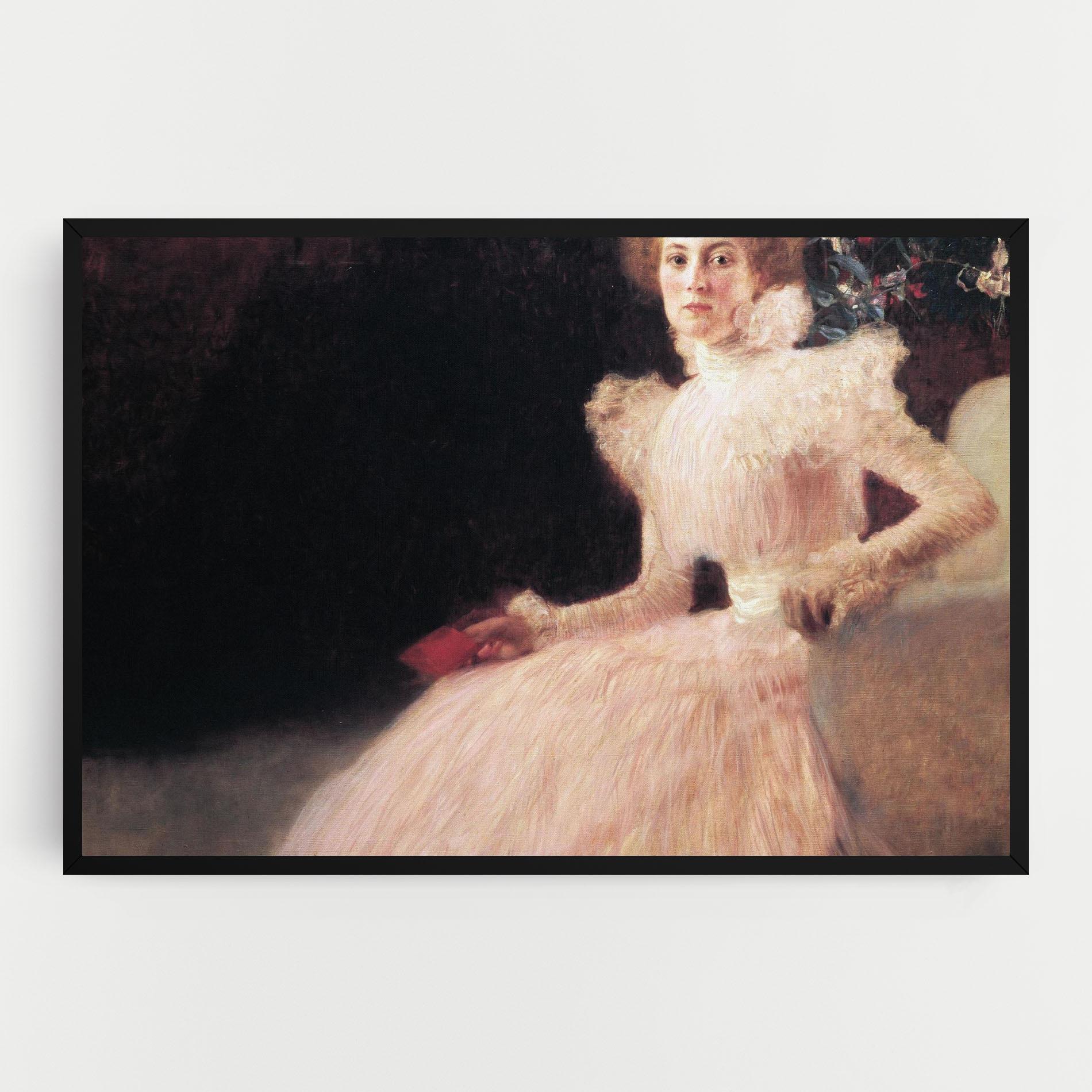 Tablou Canvas Gustav Klimt Pink Dress mockup 0