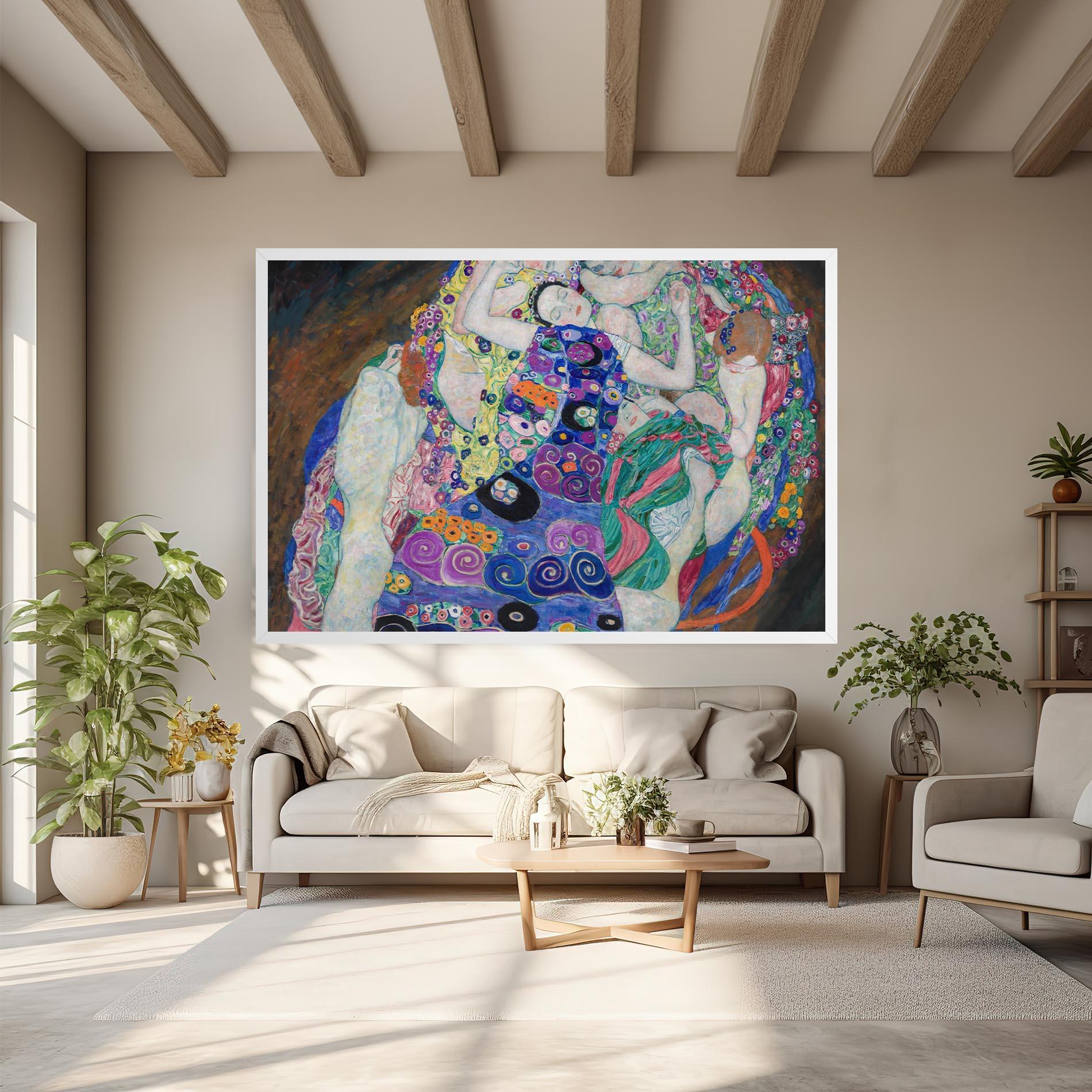 Tablou Canvas Klimt Die Jungfrau mockup 6