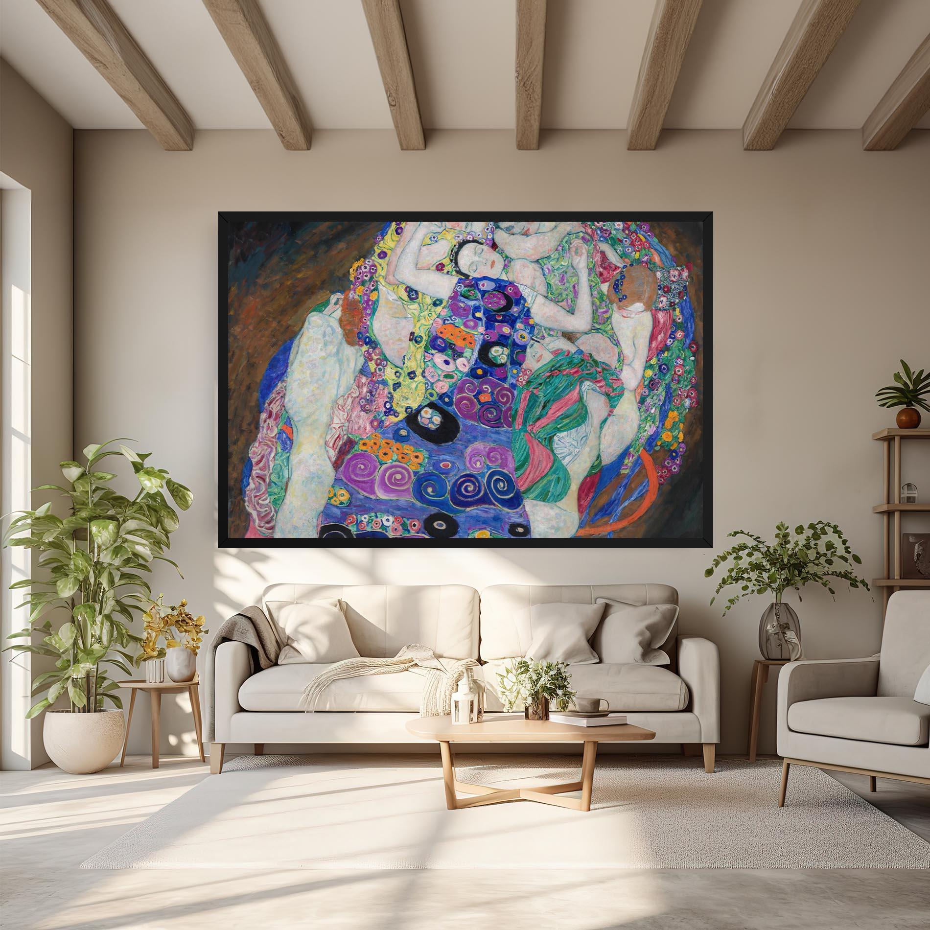 Tablou Canvas Klimt Die Jungfrau mockup 6