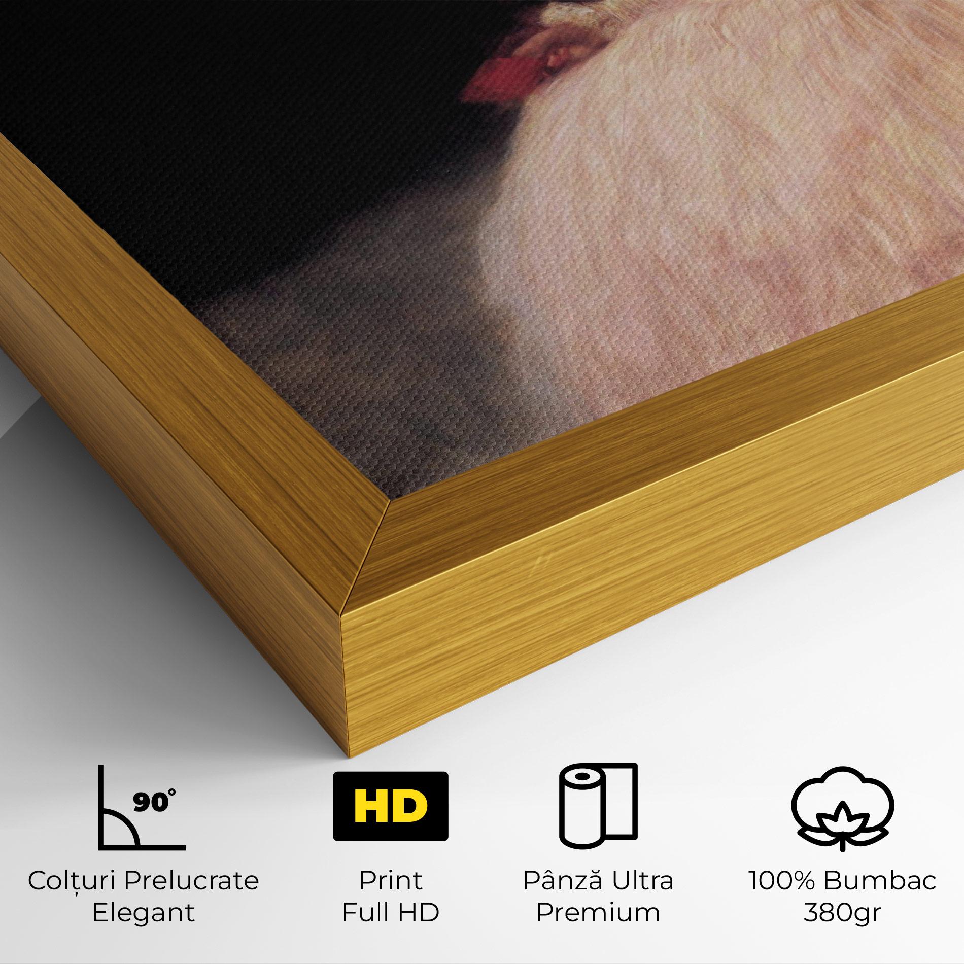 Tablou Canvas Gustav Klimt Pink Dress mockup 4