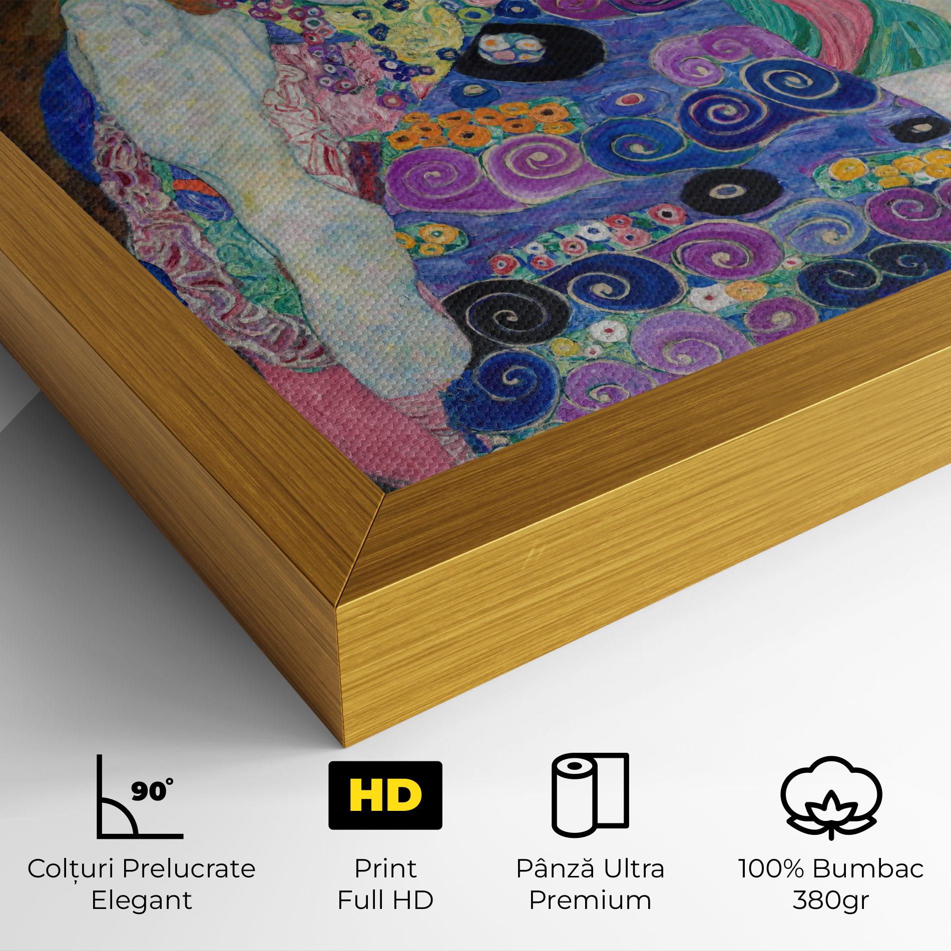 Tablou Canvas Klimt Die Jungfrau mockup 4