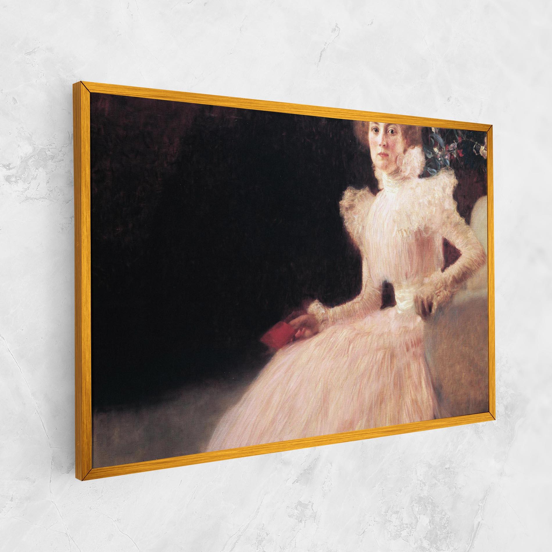 Tablou Canvas Gustav Klimt Pink Dress mockup 1