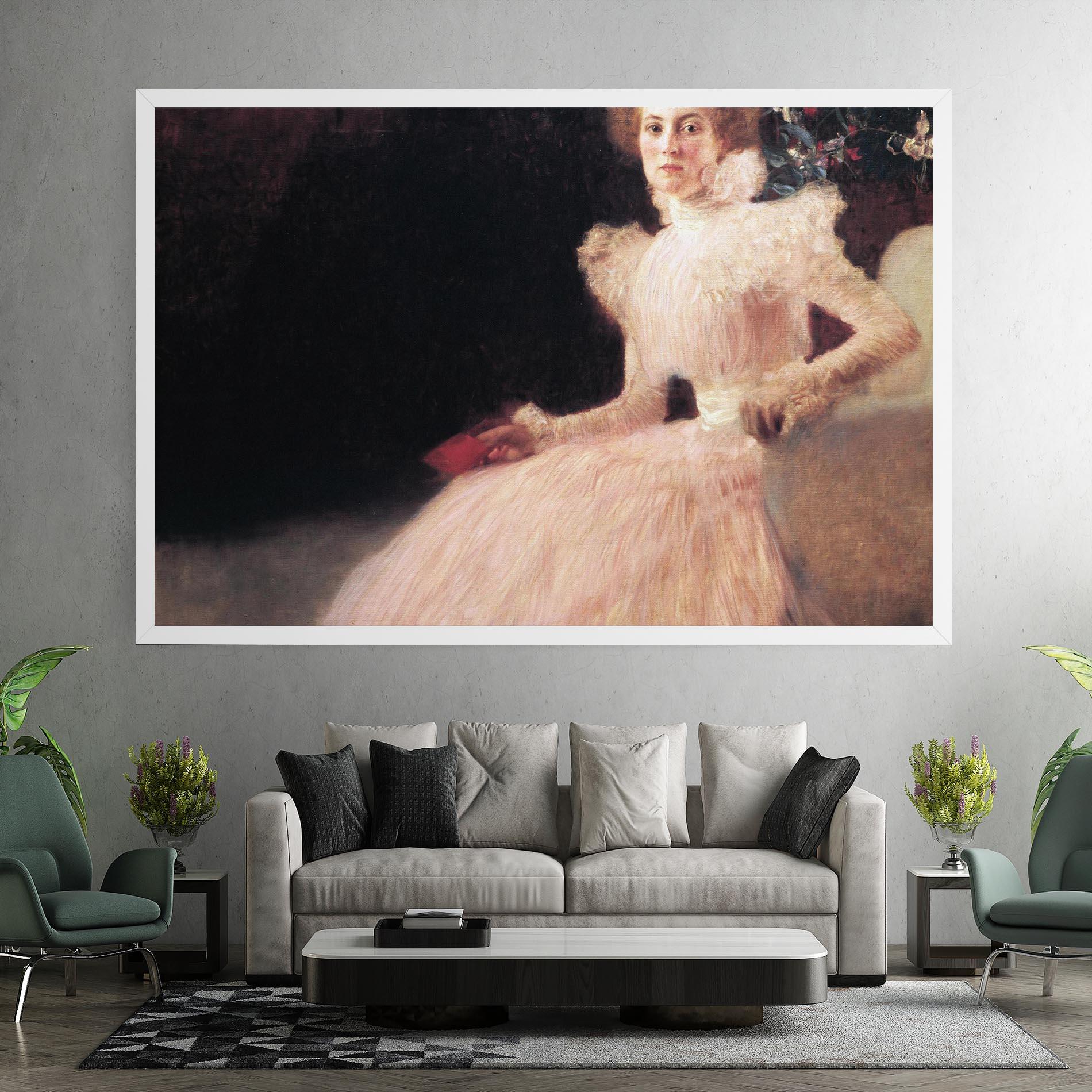 Tablou Canvas Gustav Klimt Pink Dress mockup 7