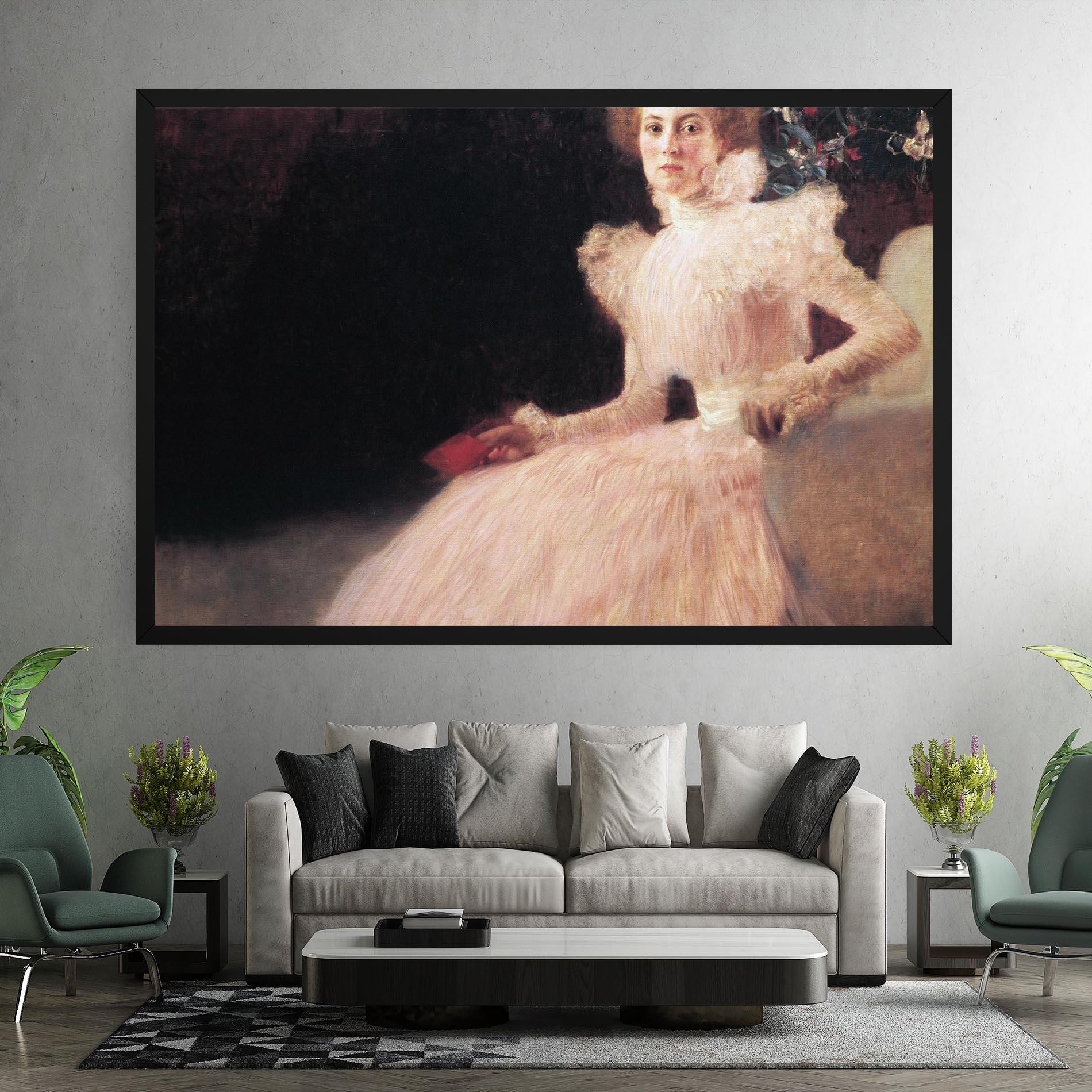 Tablou Canvas Gustav Klimt Pink Dress mockup 7