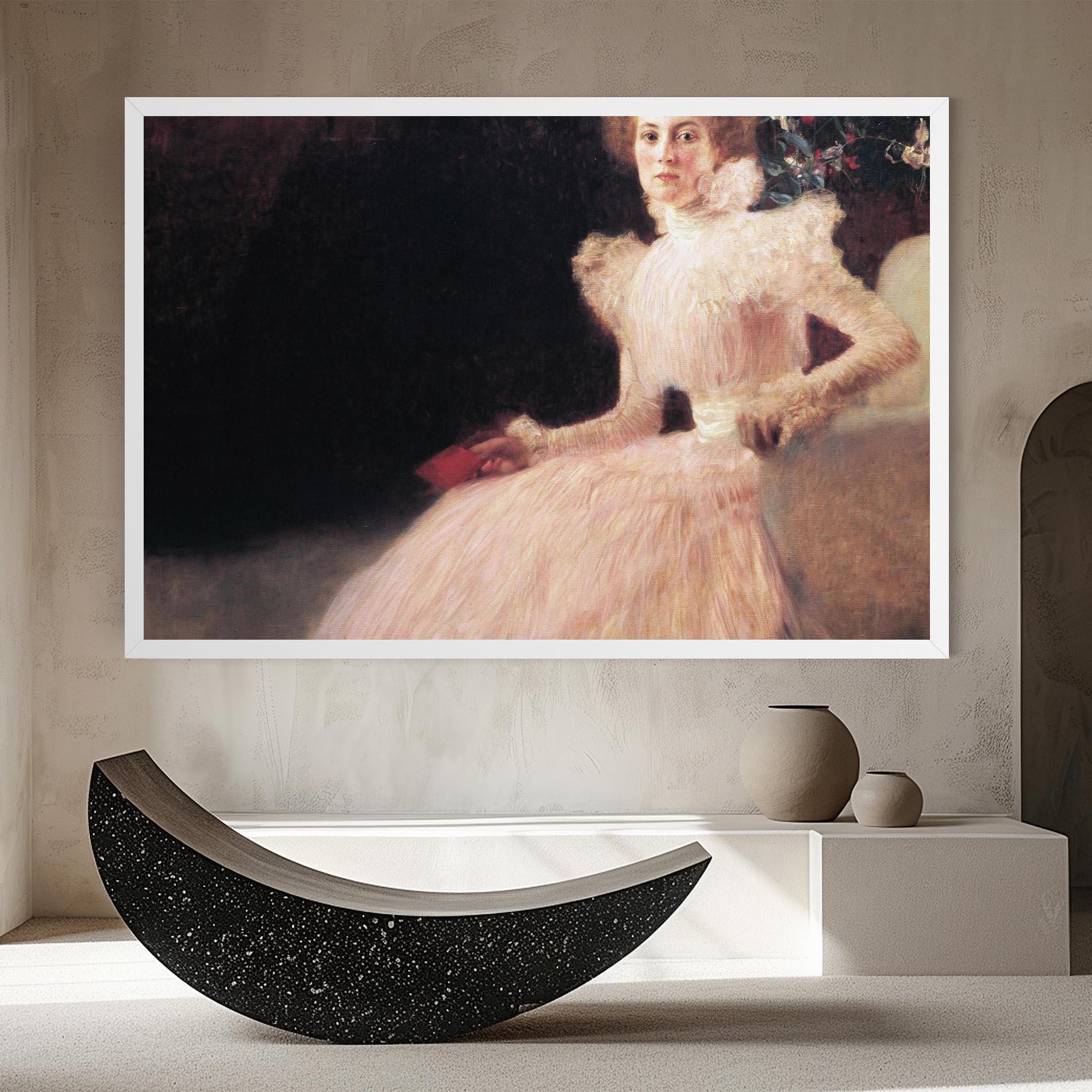 Tablou Canvas Gustav Klimt Pink Dress mockup 8