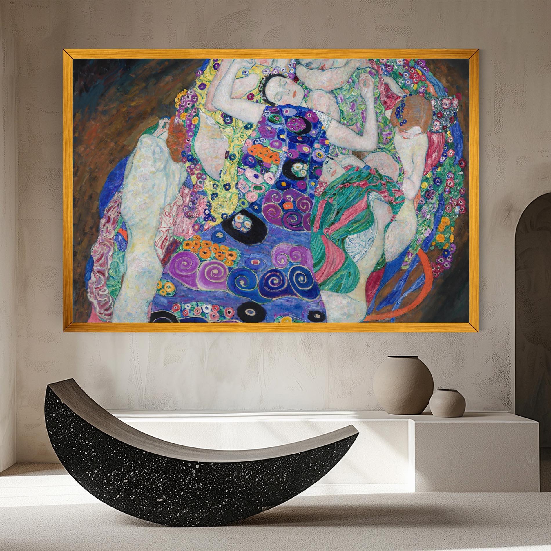 Tablou Canvas Klimt Die Jungfrau mockup 8