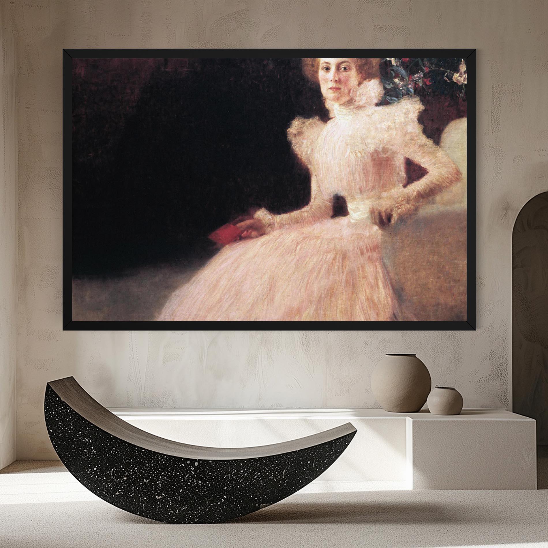 Tablou Canvas Gustav Klimt Pink Dress mockup 8