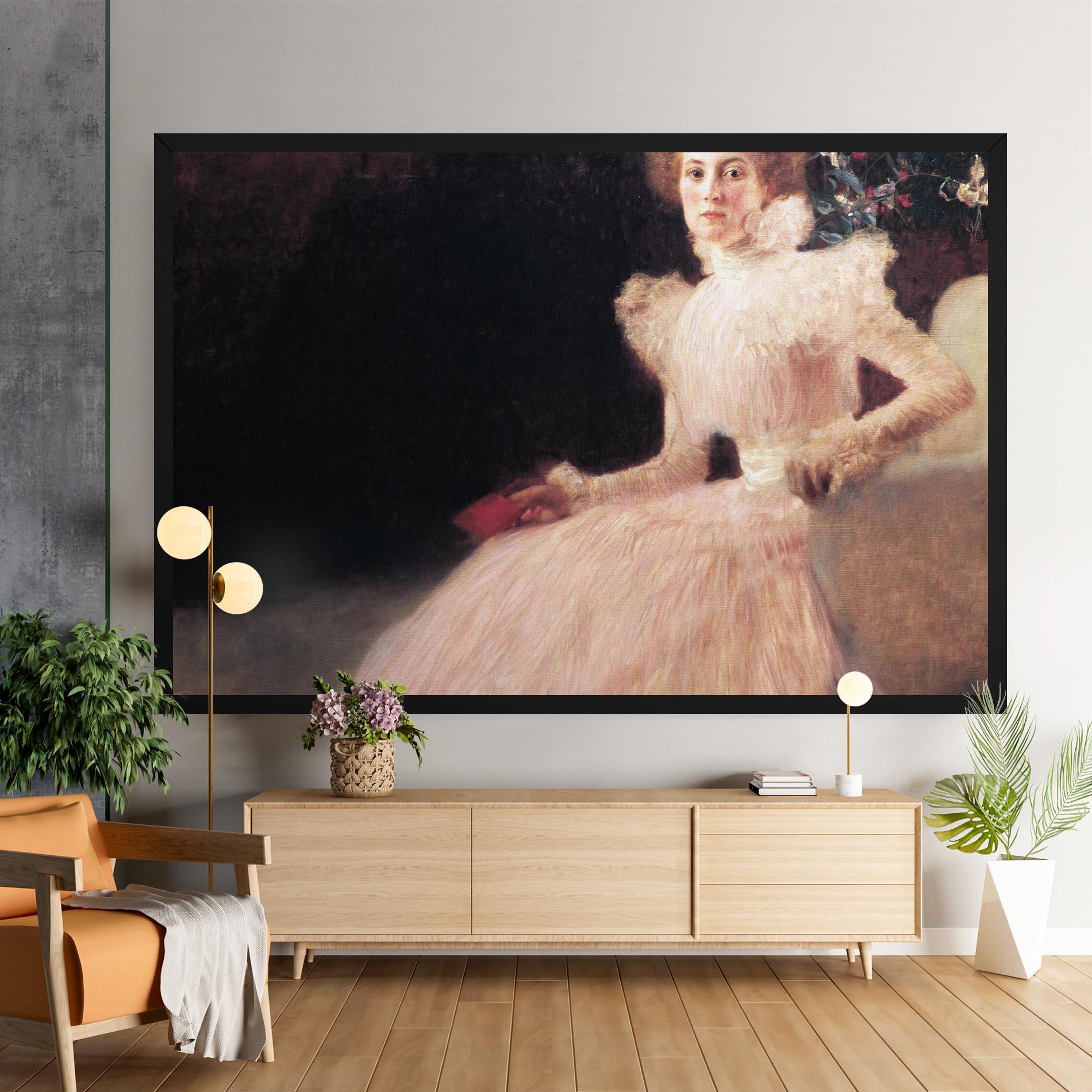 Tablou Canvas Gustav Klimt Pink Dress mockup 9