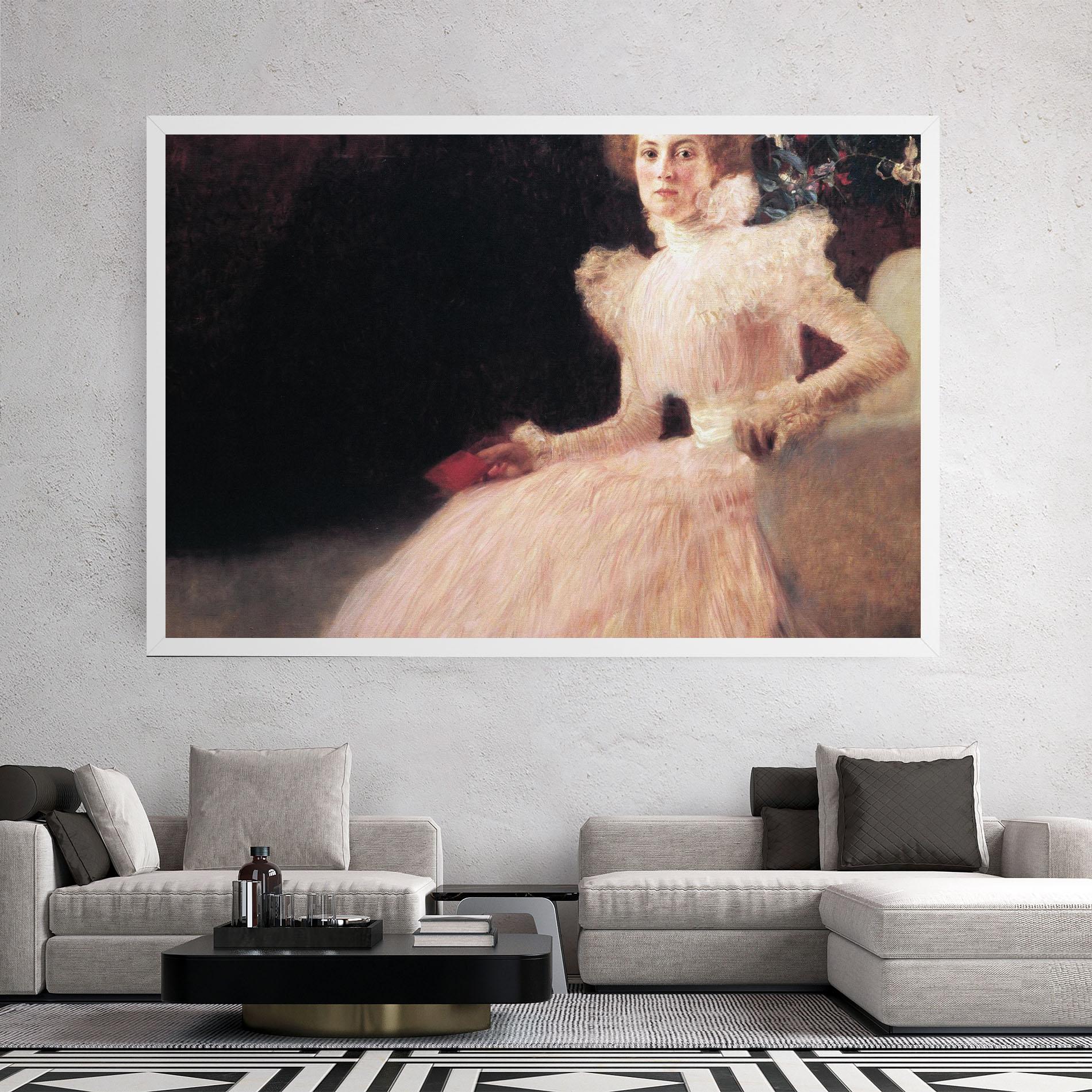 Tablou Canvas Gustav Klimt Pink Dress mockup 2
