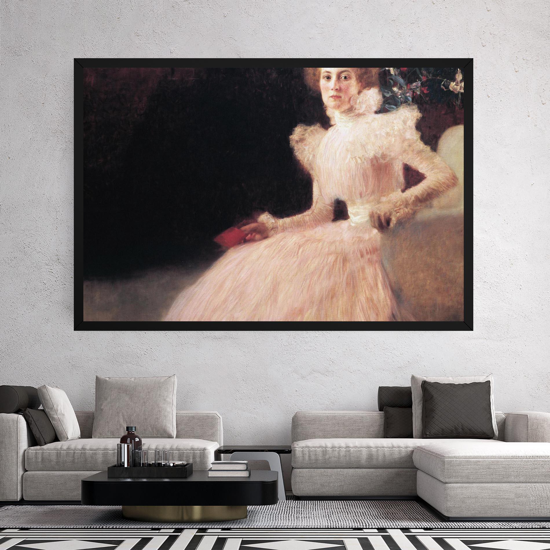 Tablou Canvas Gustav Klimt Pink Dress mockup 2