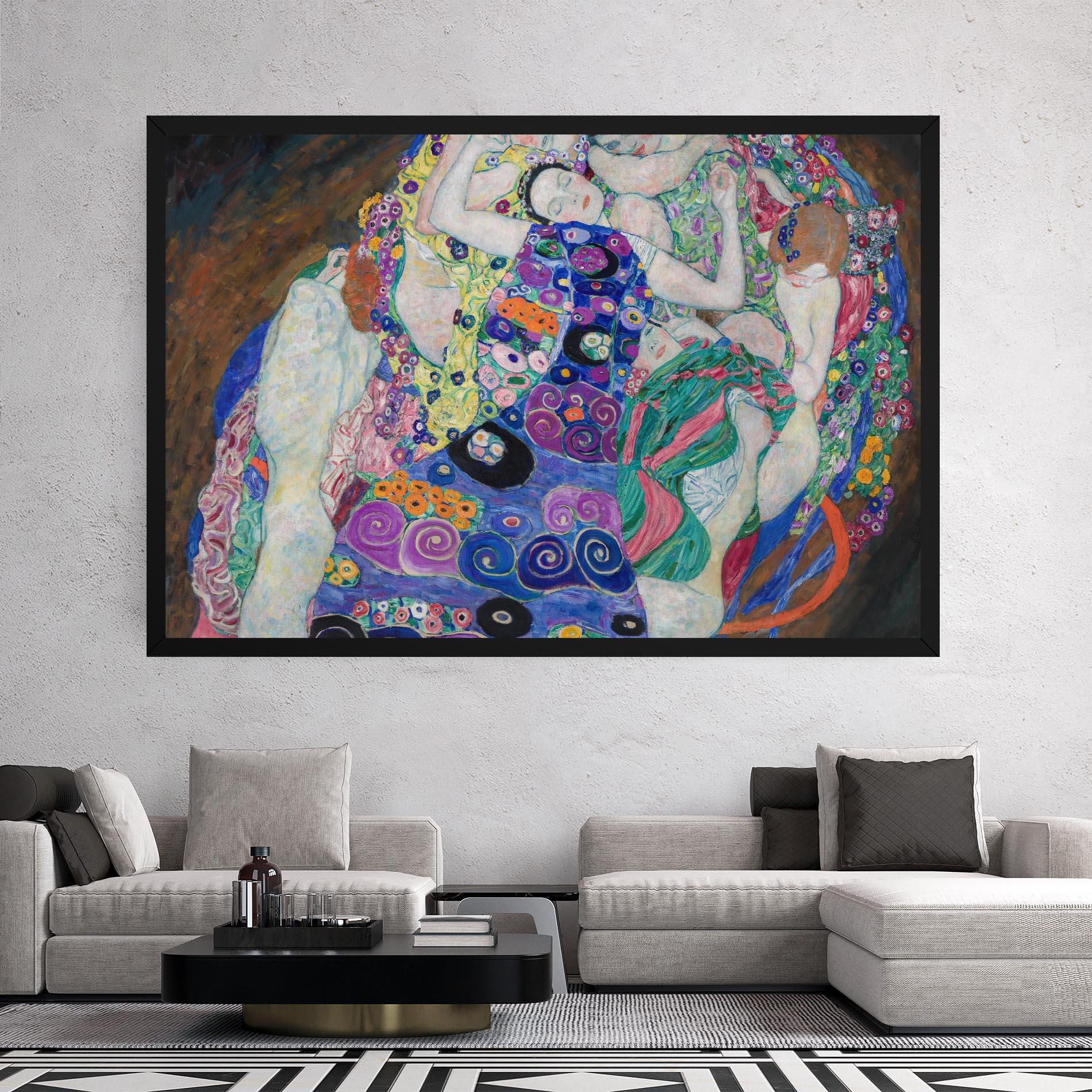 Tablou Canvas Klimt Die Jungfrau mockup 2