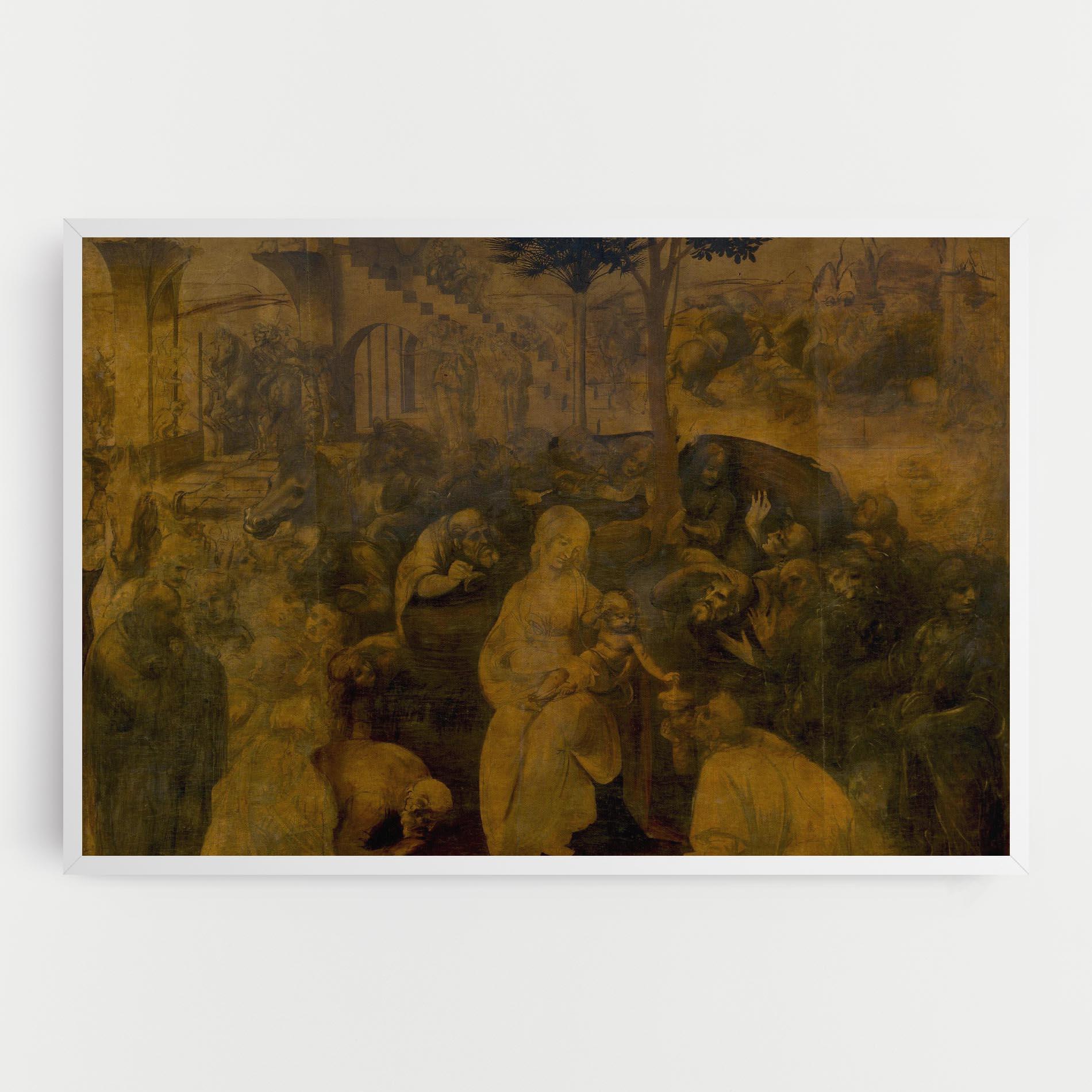 Tablou Canvas Leonardo Da Vinci Adorazione Dei Magi mockup 0