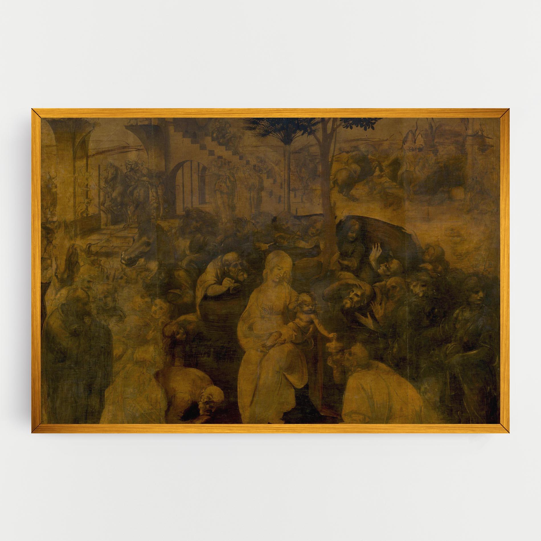 Tablou Canvas Leonardo Da Vinci Adorazione Dei Magi mockup 0