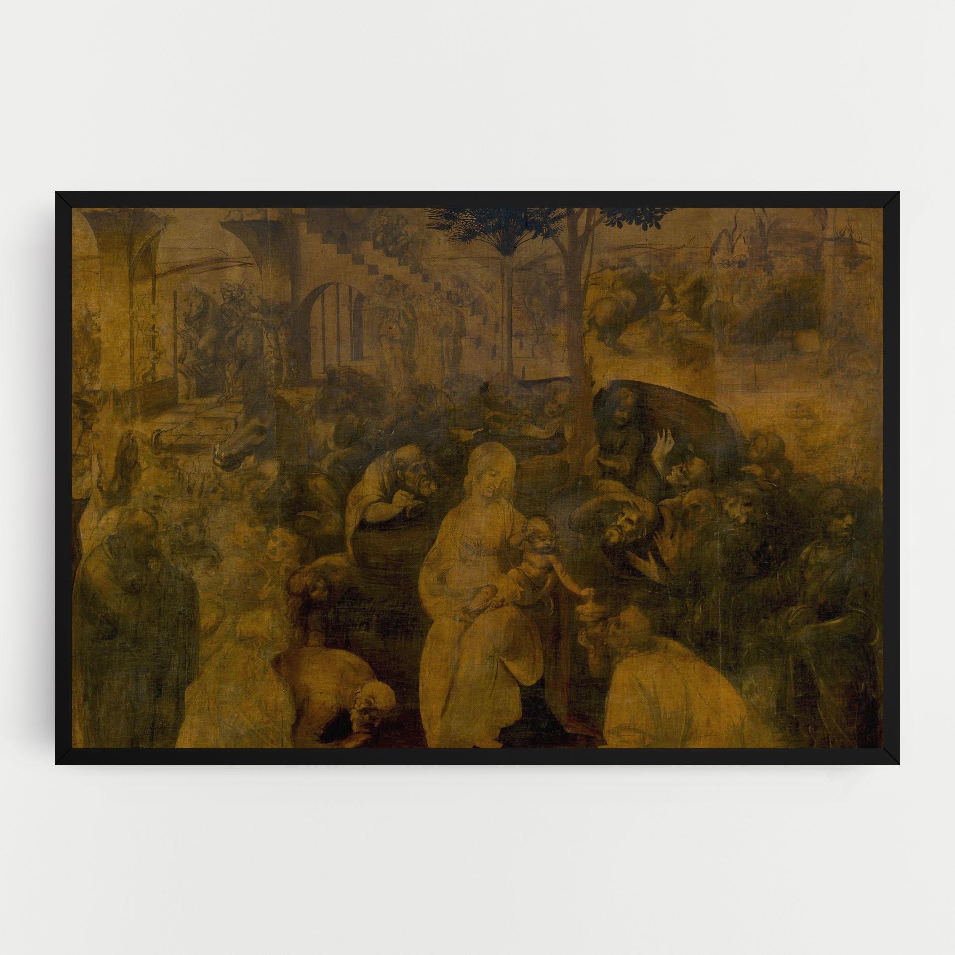 Tablou Canvas Leonardo Da Vinci Adorazione Dei Magi mockup 0