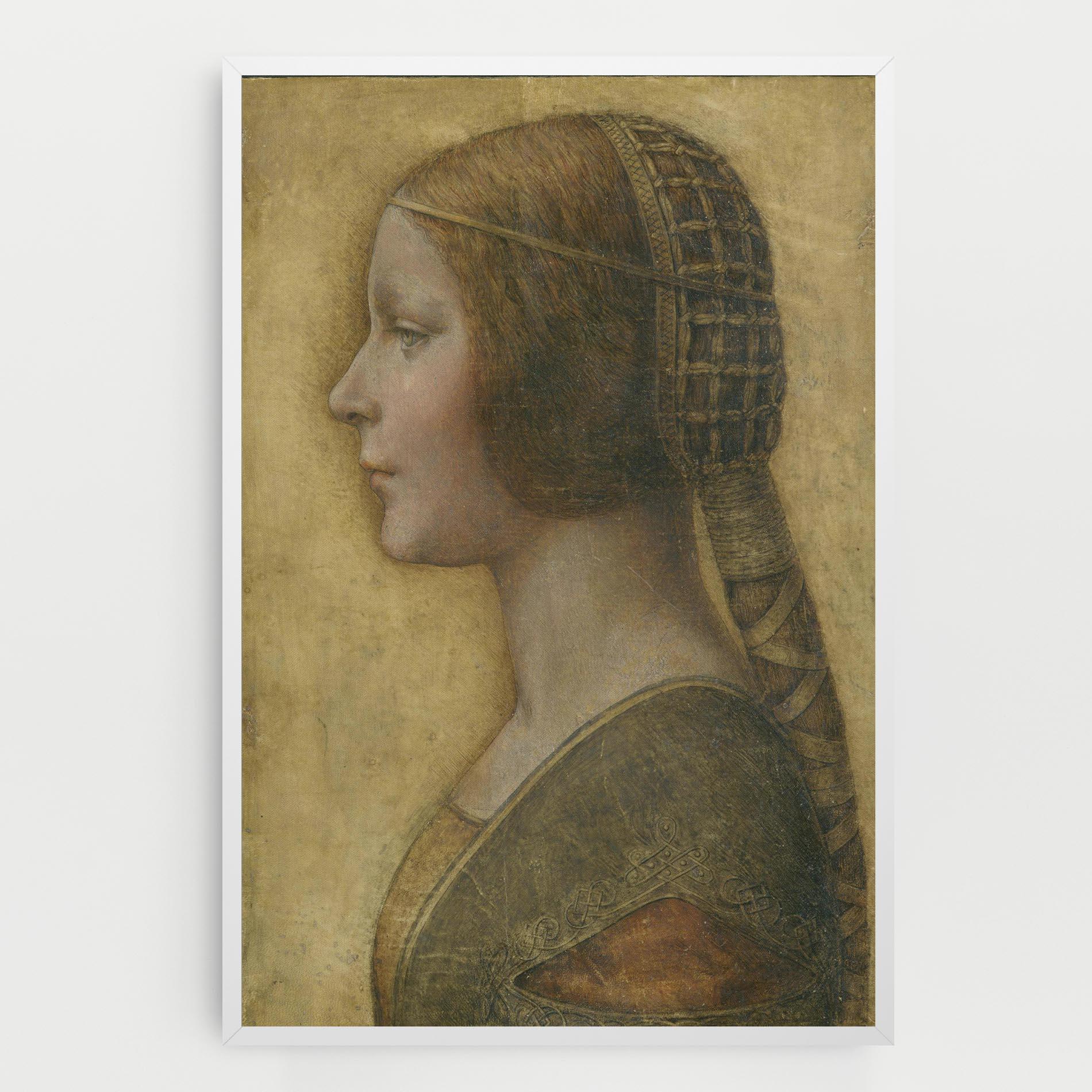 Tablou Canvas Profile Of A Young Fiancee Da Vinci mockup 0