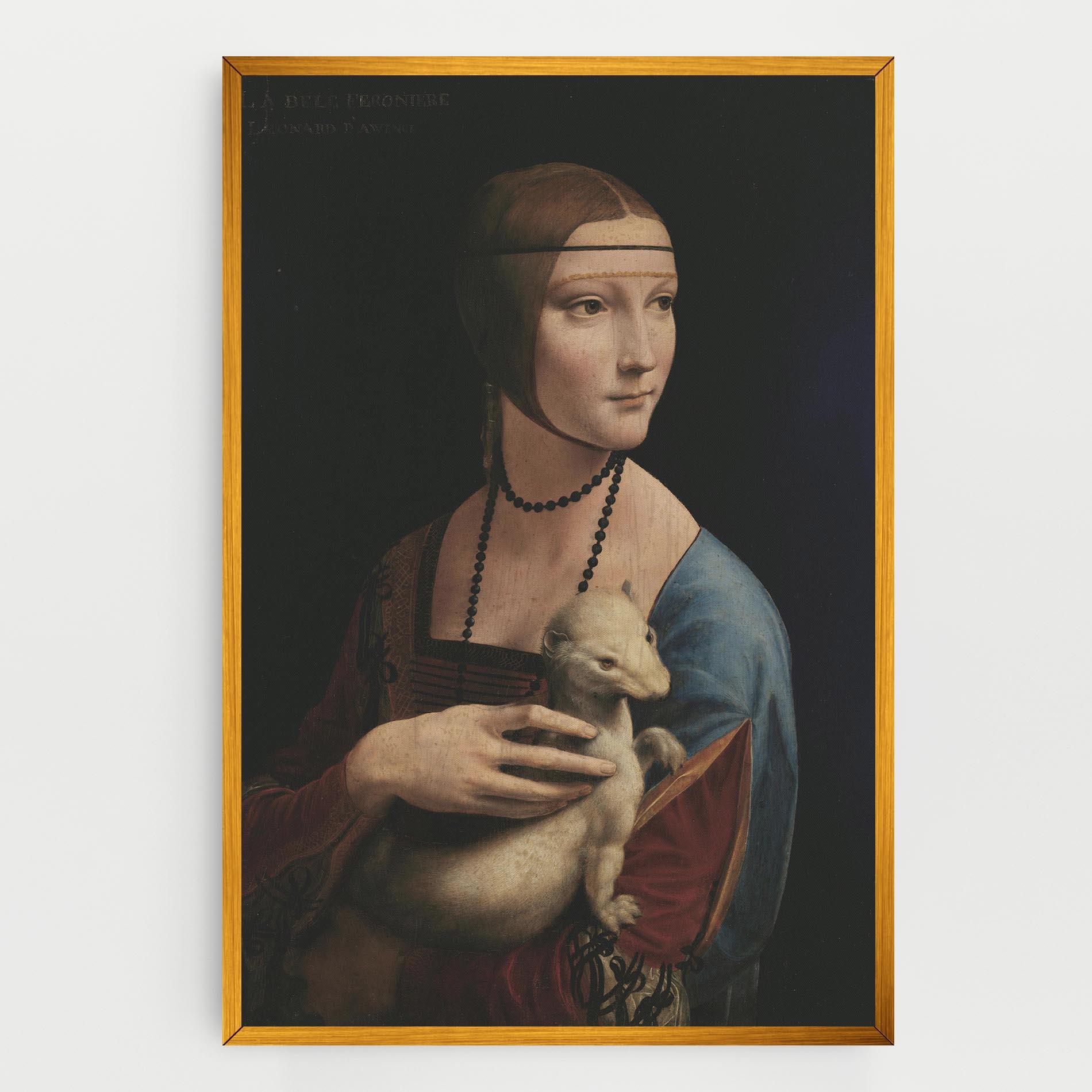 Tablou Canvas Lady With An Ermine Leonardo Da Vinci mockup 0