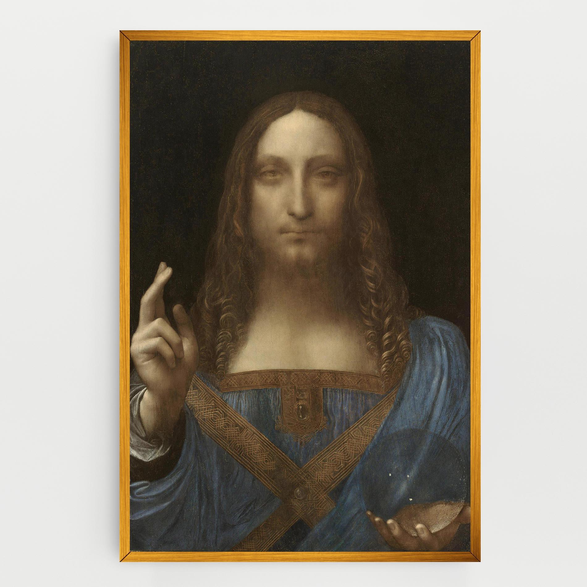 Tablou Canvas Leonardo Da Vinci Salvator Mundi mockup 0
