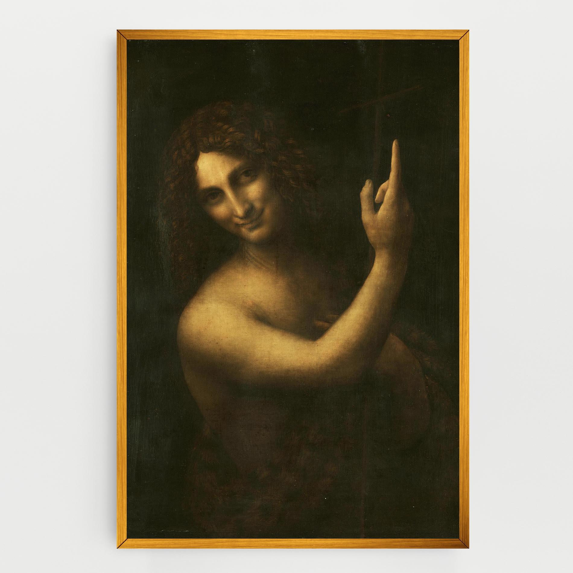 Tablou Canvas Seonardo Da Vinci Saint John The Baptist mockup 0