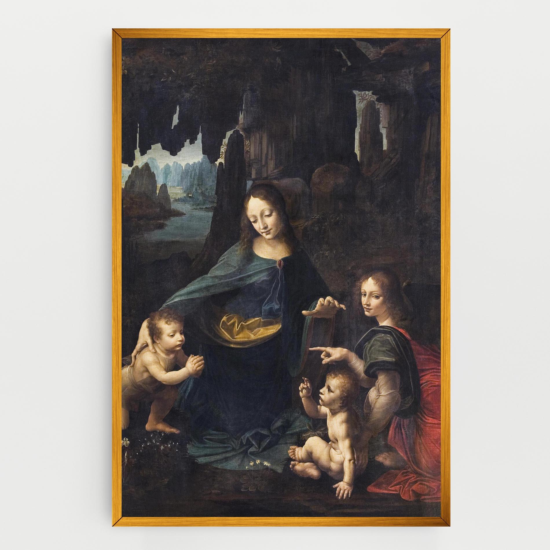 Tablou Canvas The Virgin Of The Rocks Leonardo Da Vinci mockup 0