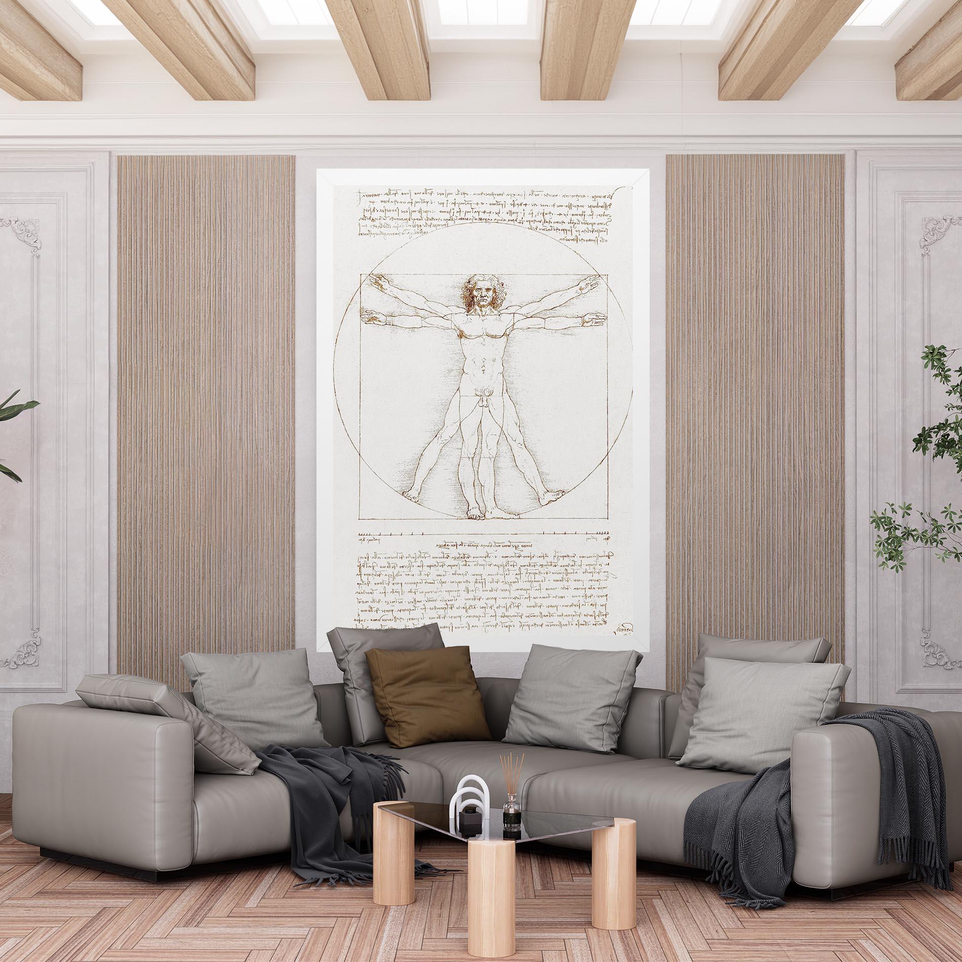 Tablou Canvas Leonardo Da Vinci's Vitruvian Man mockup 6