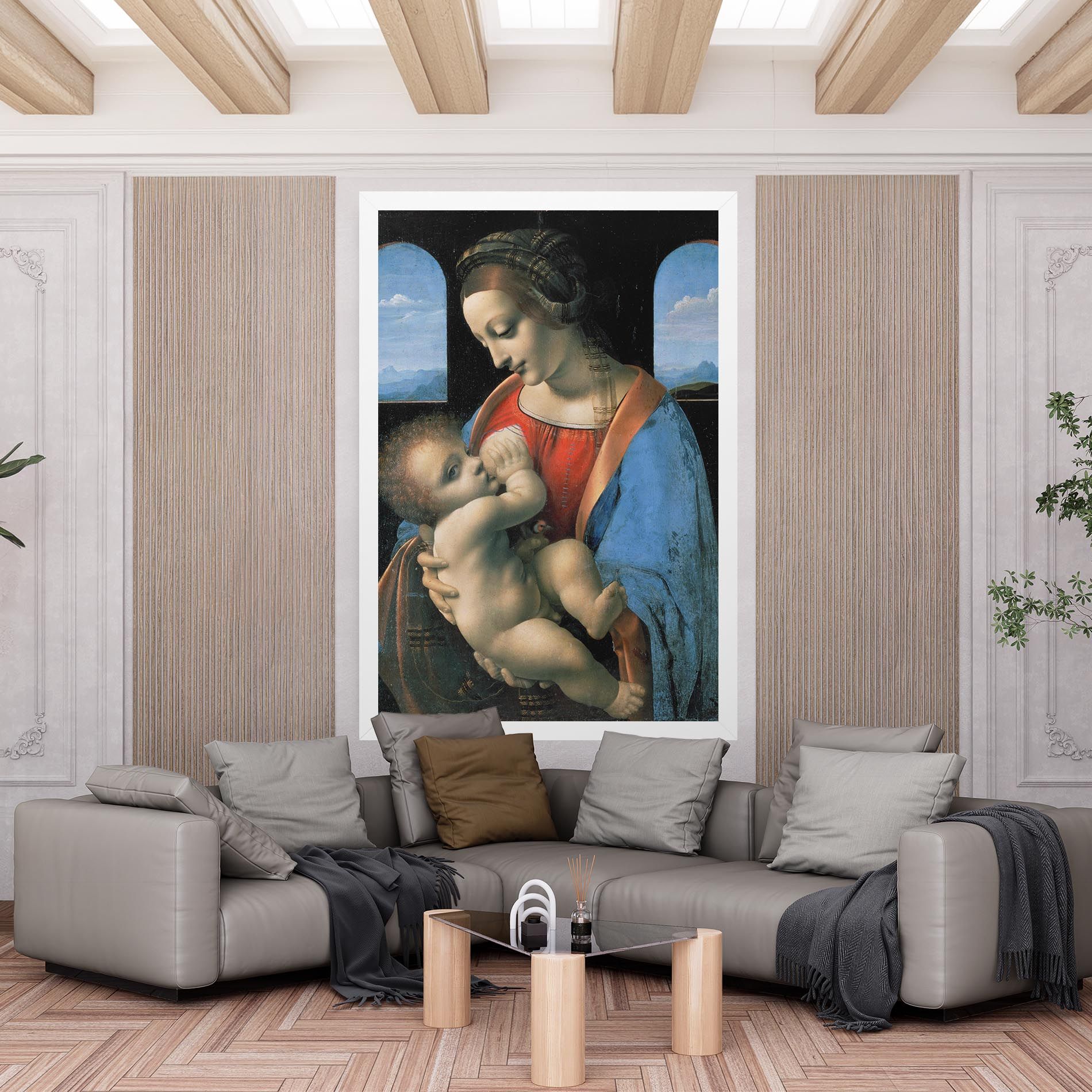 Leonardo Da Vinci Attributed Madonna Litta mockup 6