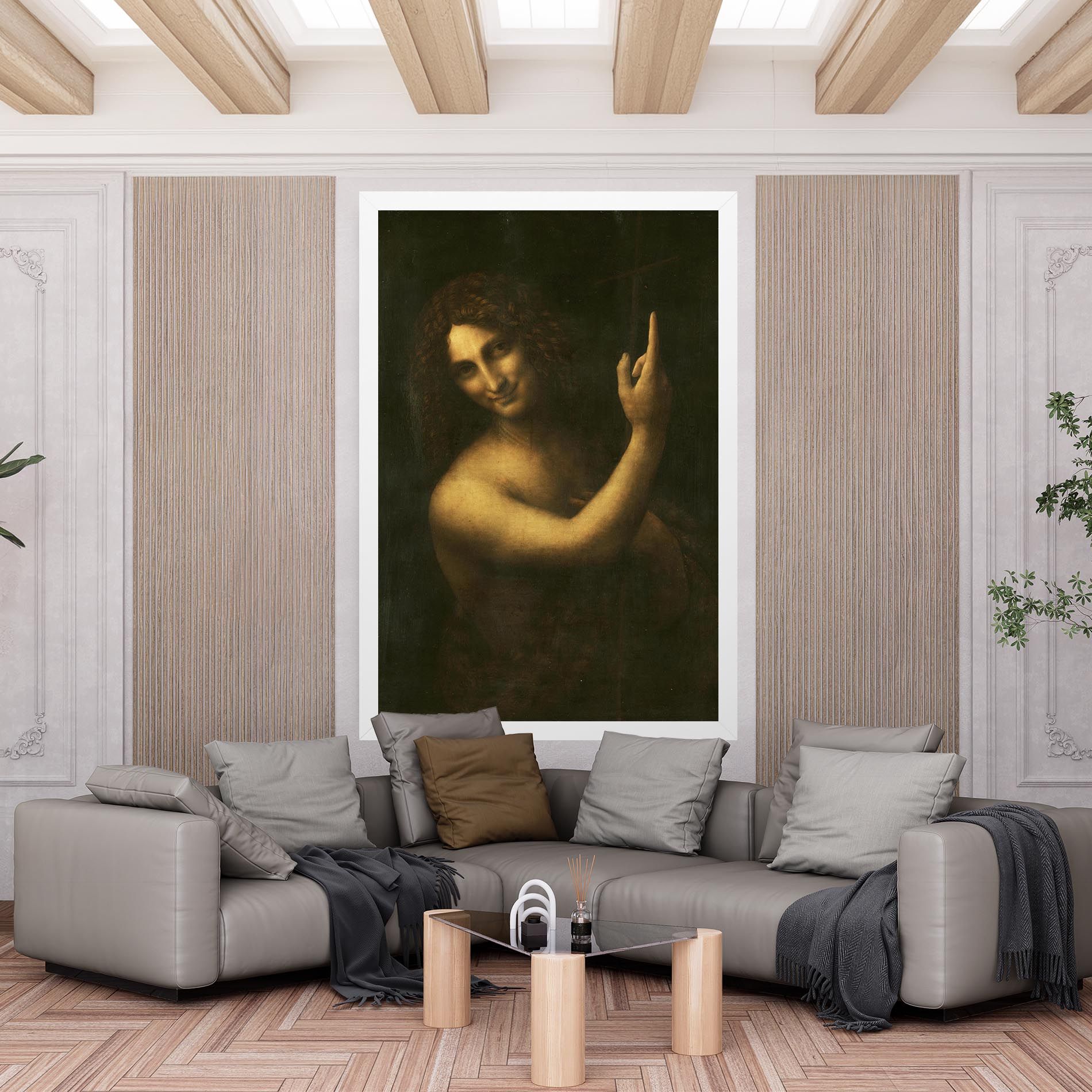 Seonardo Da Vinci Saint John The Baptist mockup 6