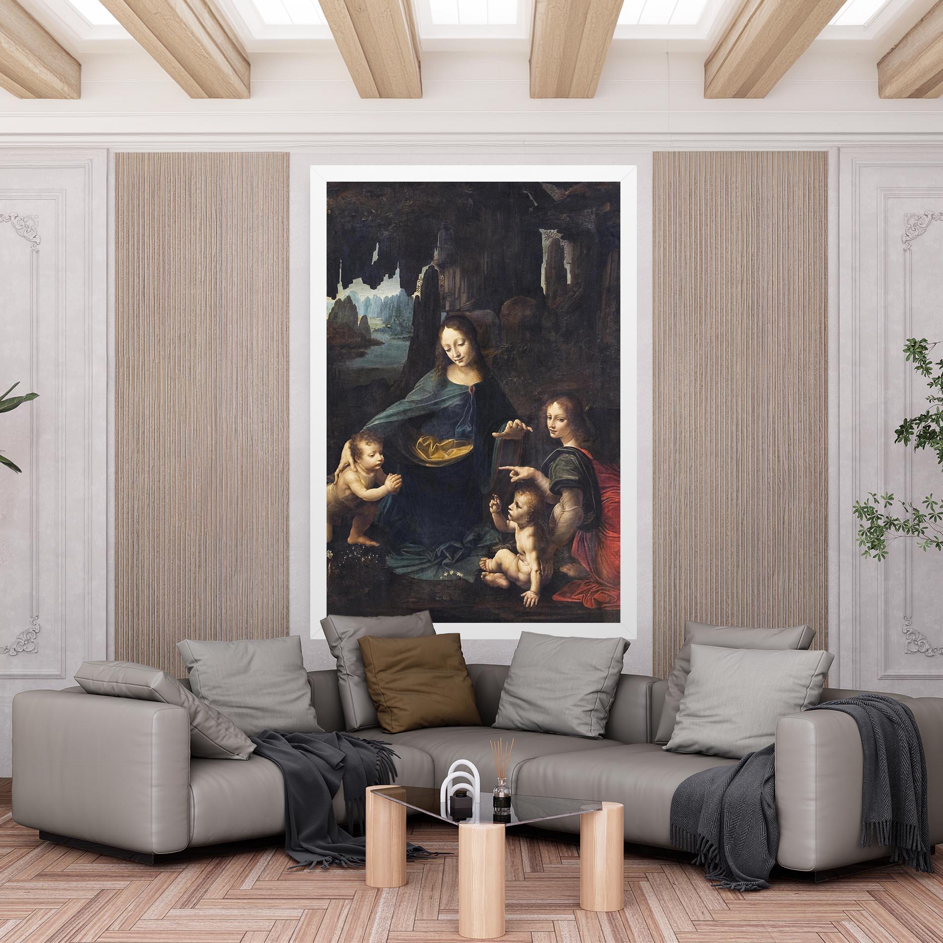 Tablou Canvas The Virgin Of The Rocks Leonardo Da Vinci mockup 6