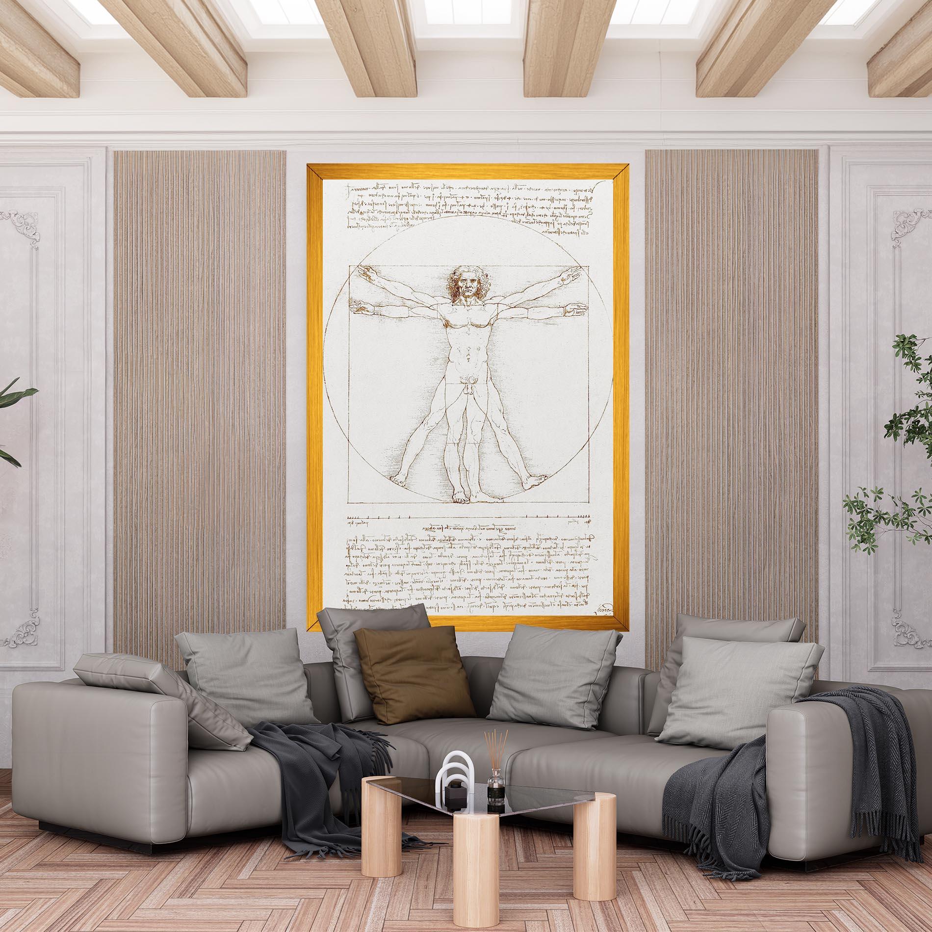 Tablou Canvas Leonardo Da Vinci's Vitruvian Man mockup 6