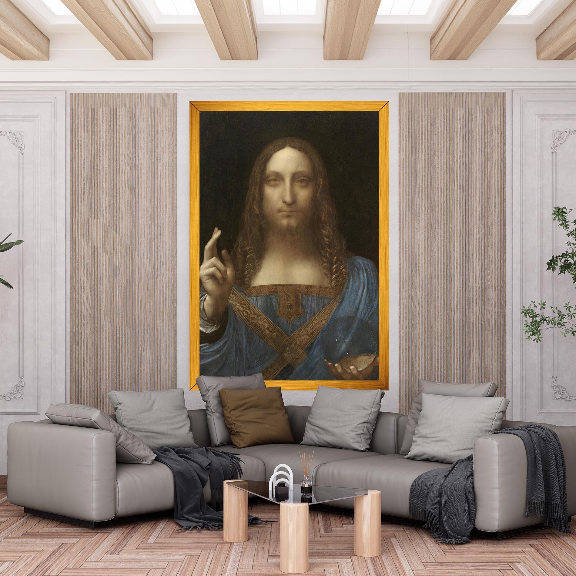 Tablou Canvas Leonardo Da Vinci Salvator Mundi mockup 6
