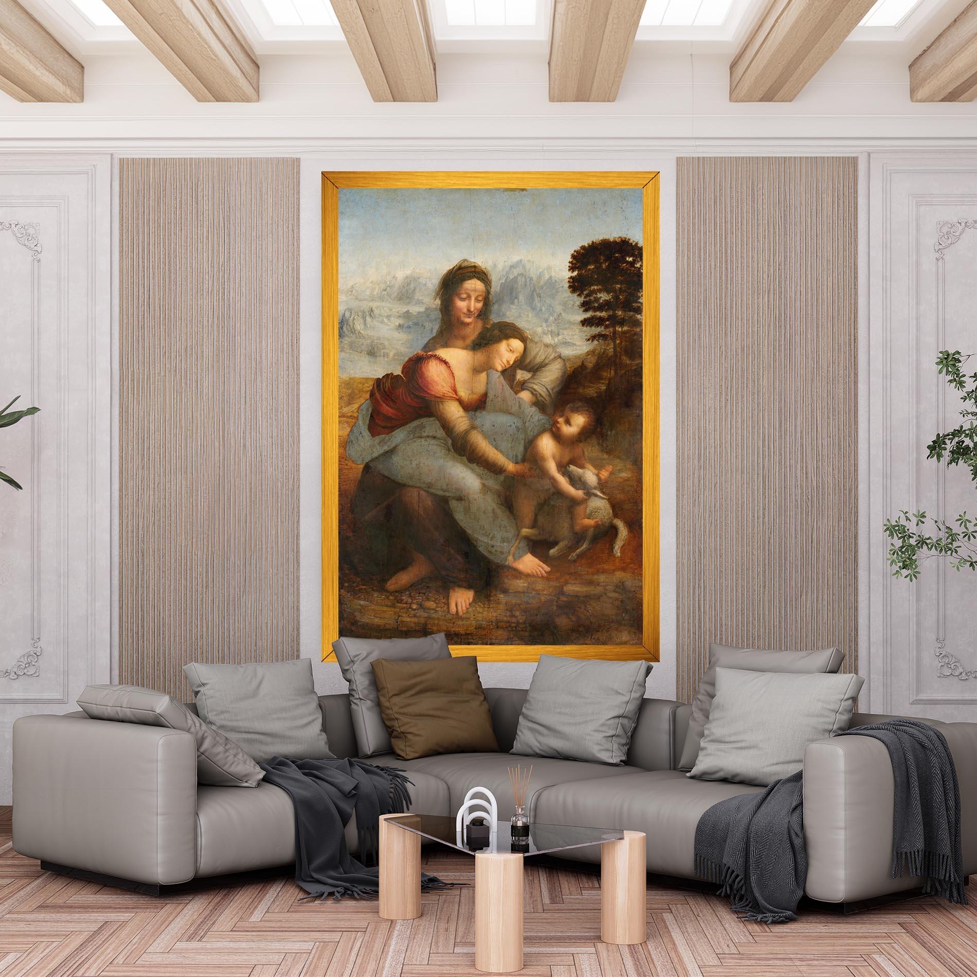 Tablou Canvas Leonardo Da Vinci Virgin And Child With St Anne mockup 6