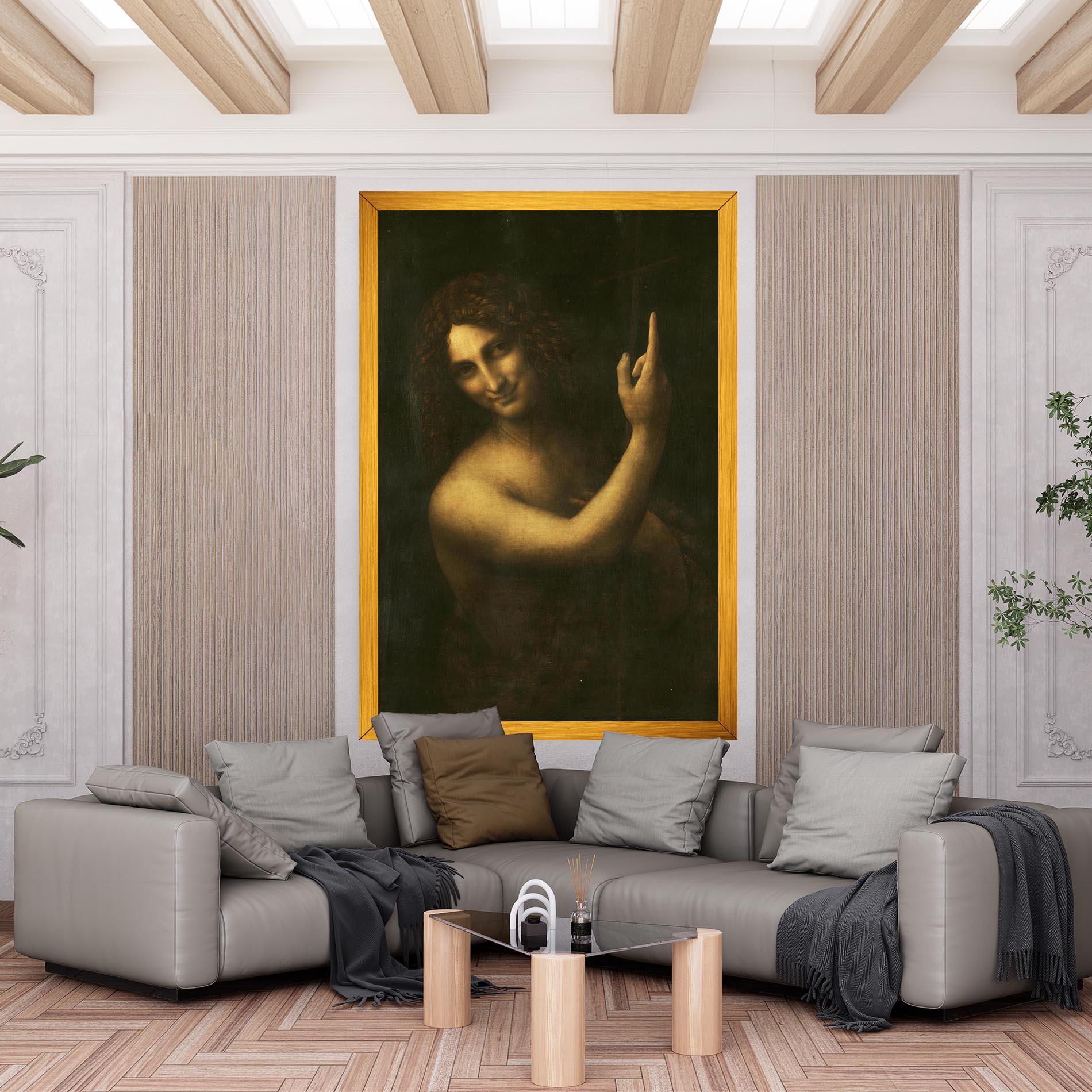 Tablou Canvas Seonardo Da Vinci Saint John The Baptist mockup 6