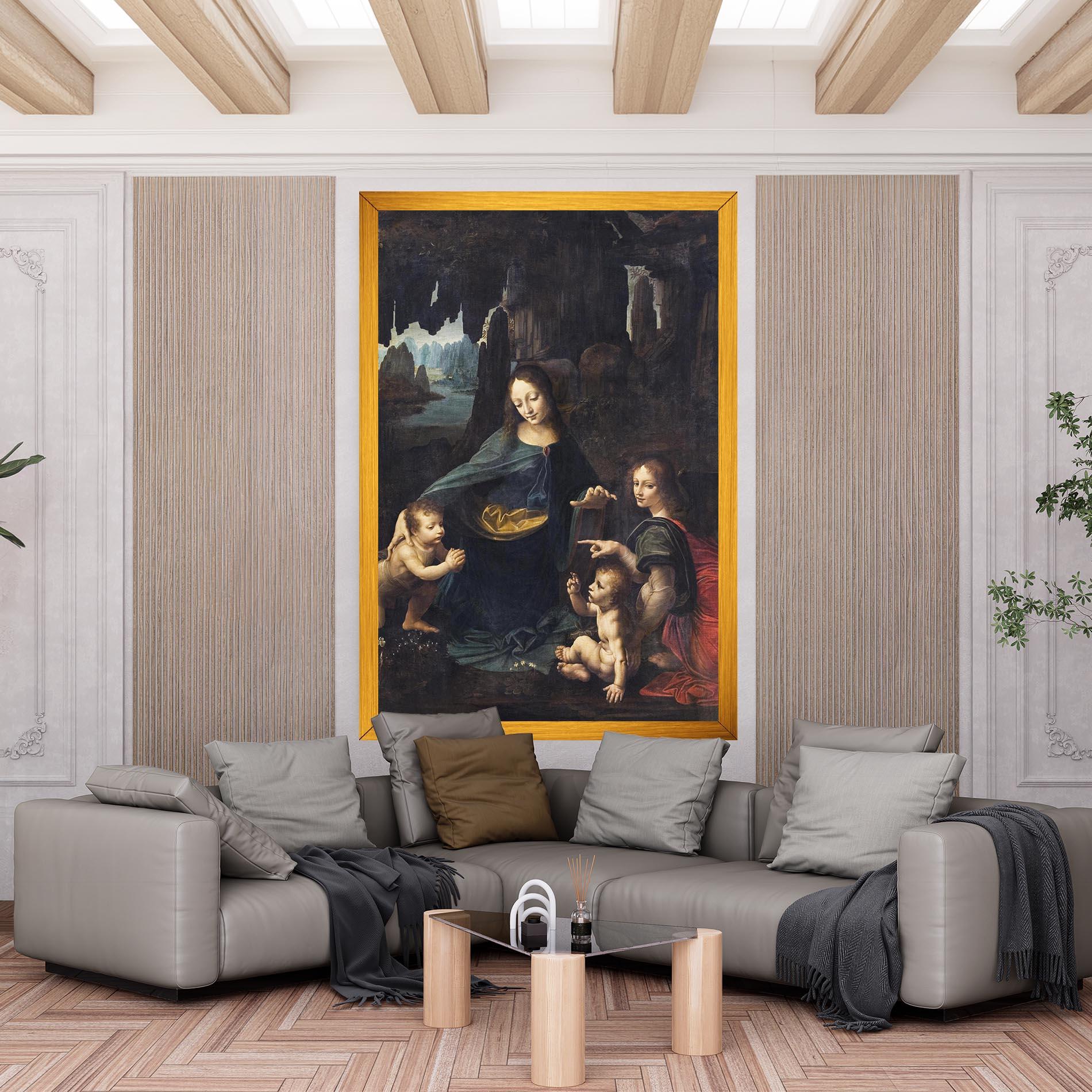Tablou Canvas The Virgin Of The Rocks Leonardo Da Vinci mockup 6