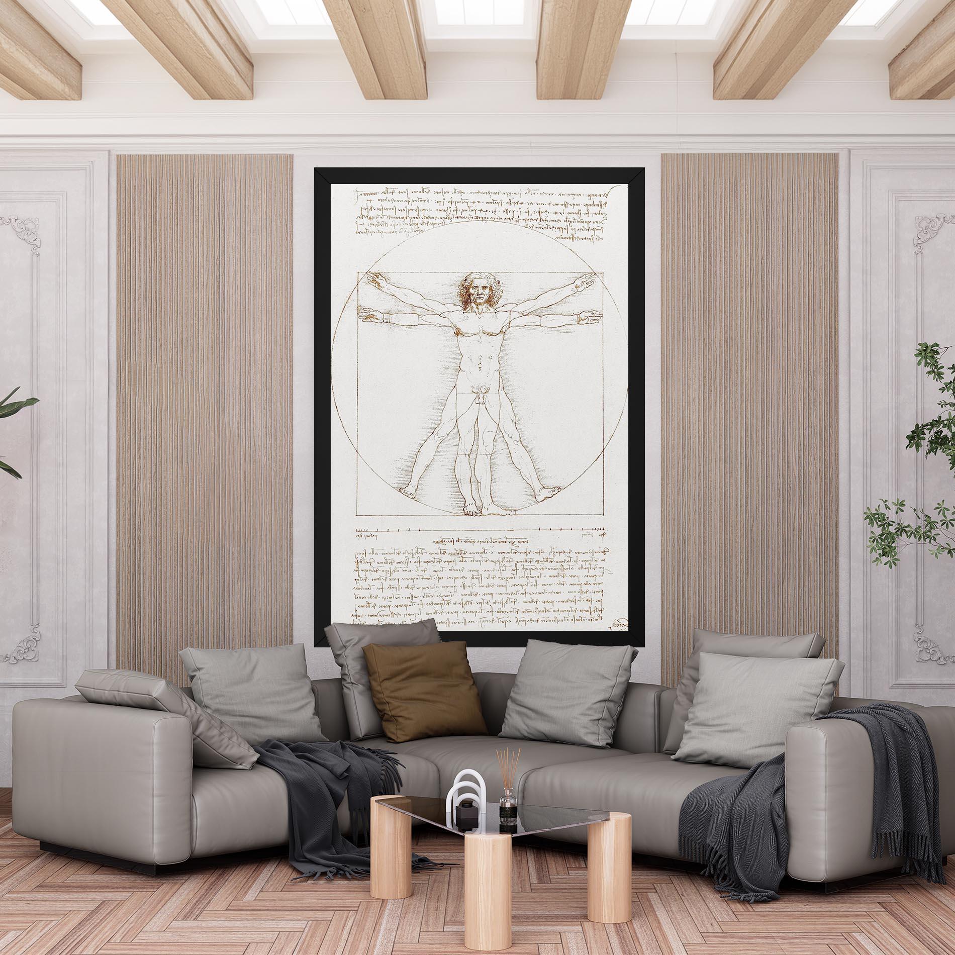 Tablou Canvas Leonardo Da Vinci's Vitruvian Man mockup 6