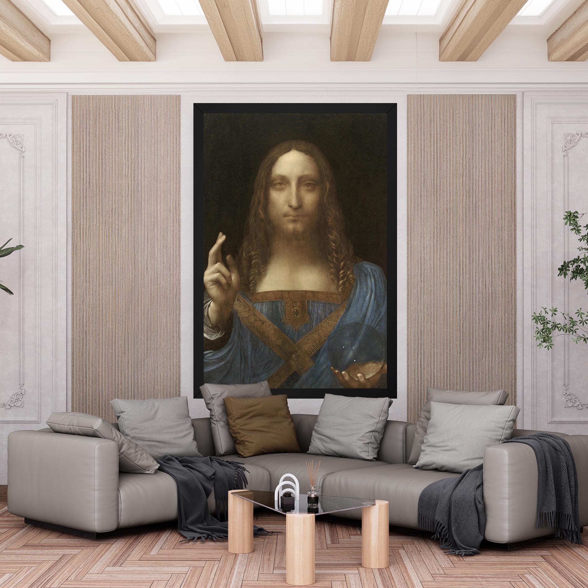 Tablou Canvas Leonardo Da Vinci Salvator Mundi mockup 6