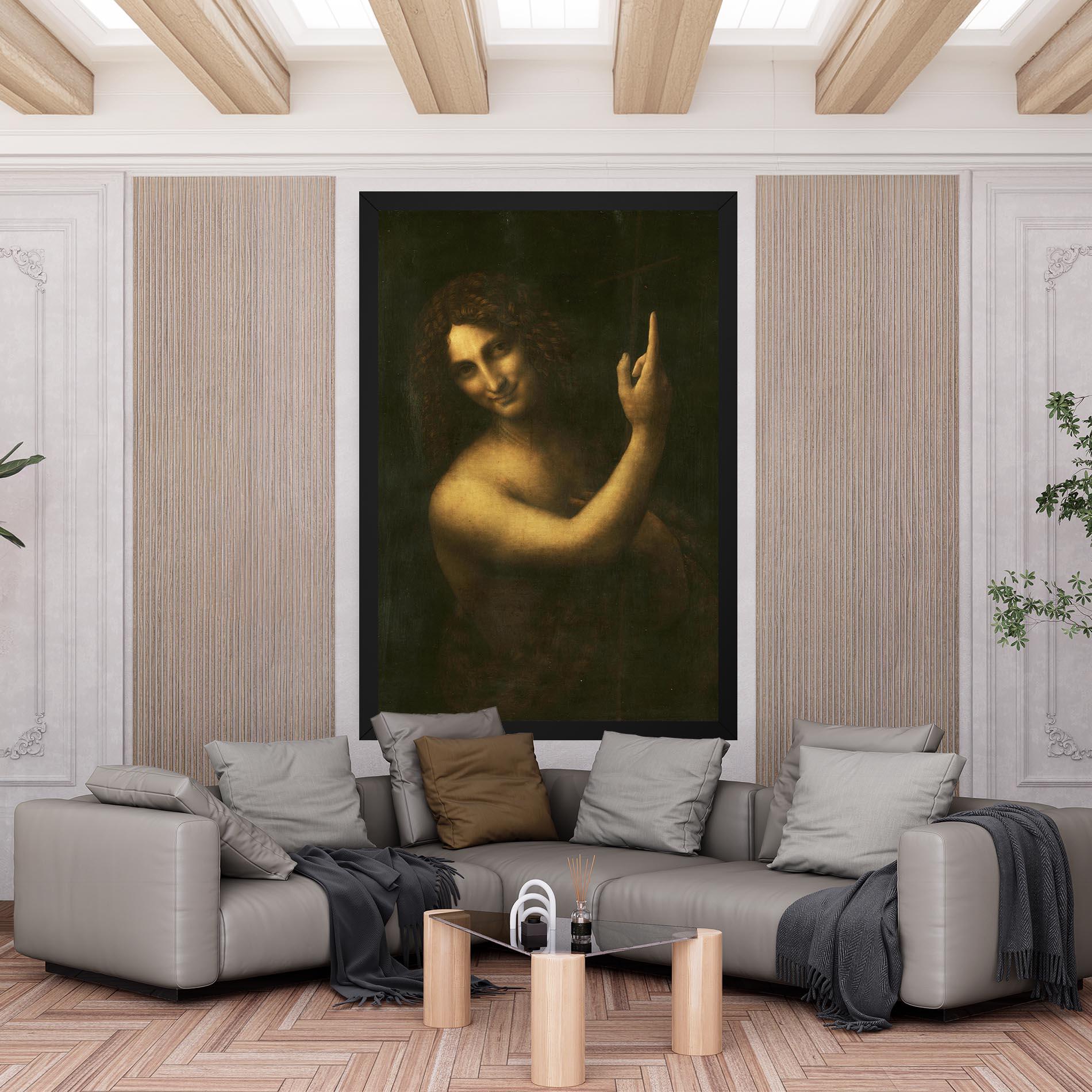 Tablou Canvas Seonardo Da Vinci Saint John The Baptist mockup 6
