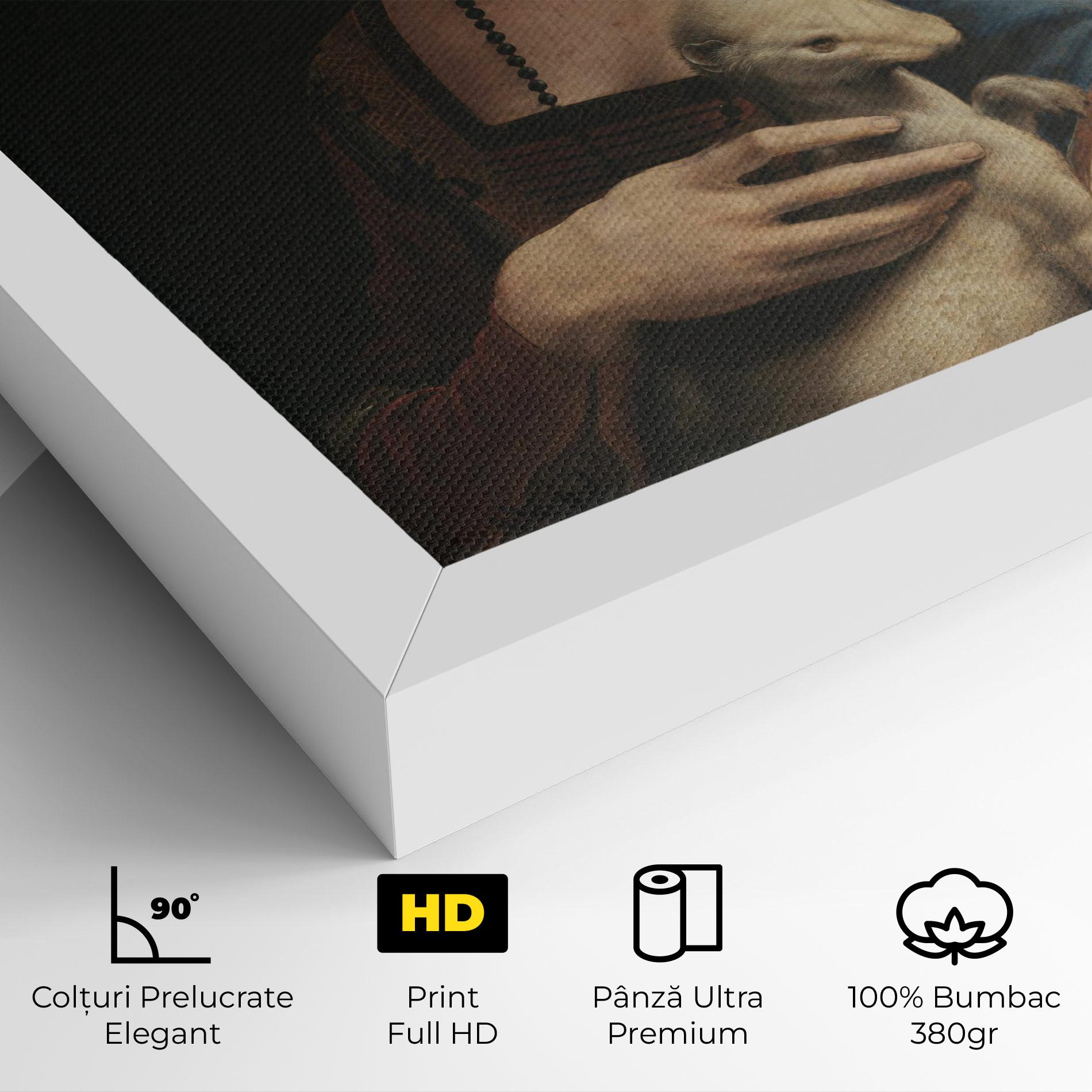 Tablou Canvas Lady With An Ermine Leonardo Da Vinci mockup 4