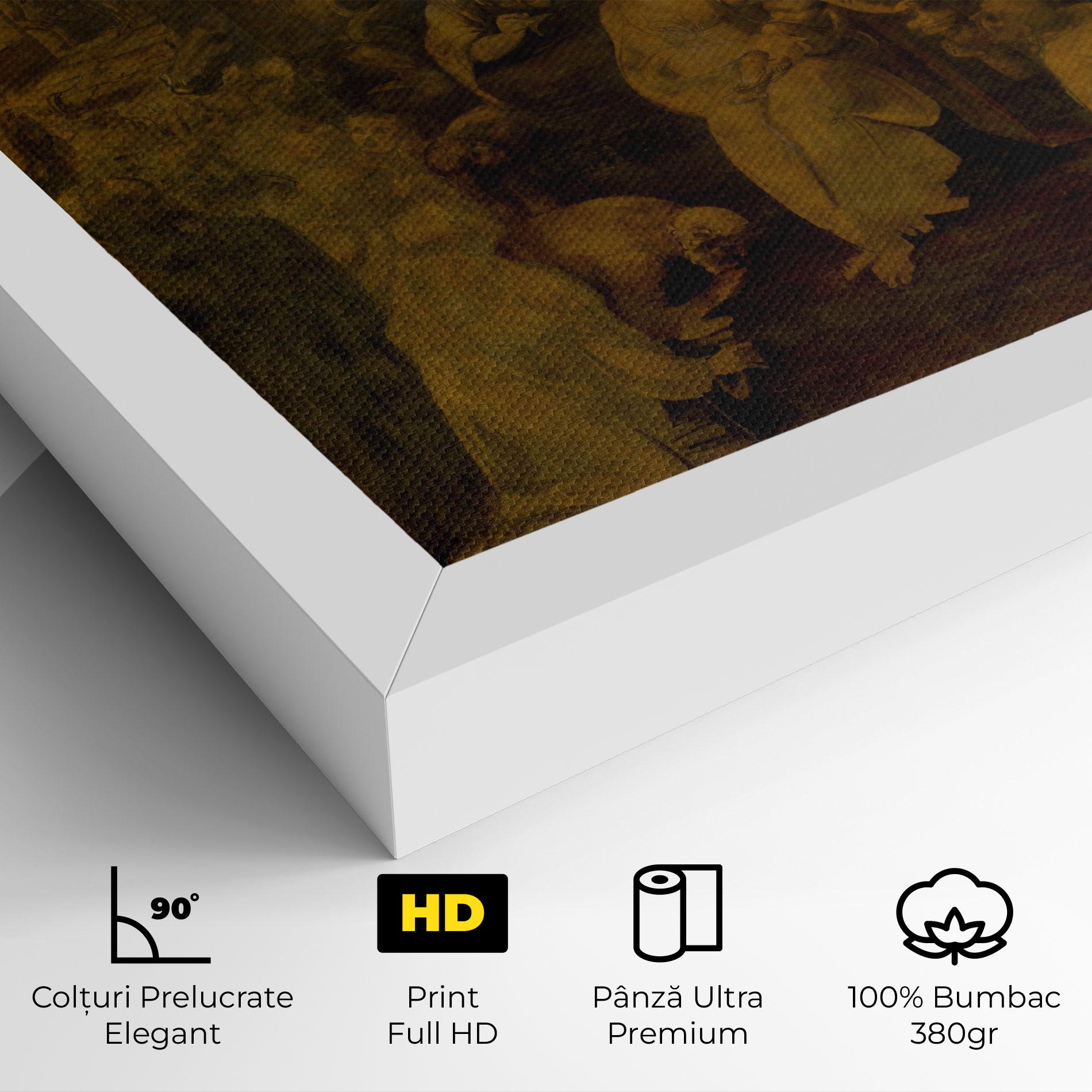 Tablou Canvas Leonardo Da Vinci Adorazione Dei Magi mockup 4