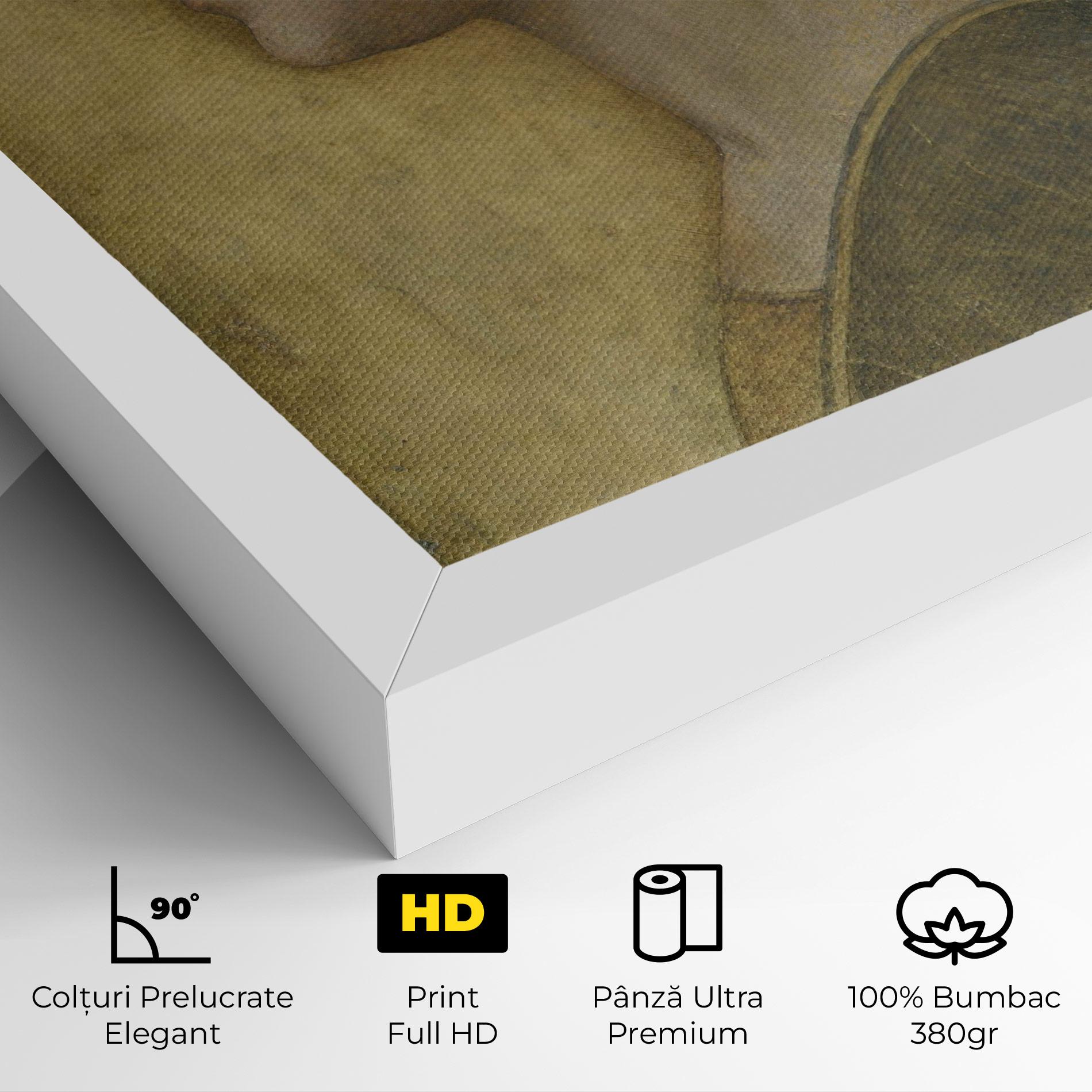 Tablou Canvas Profile Of A Young Fiancee Da Vinci mockup 4