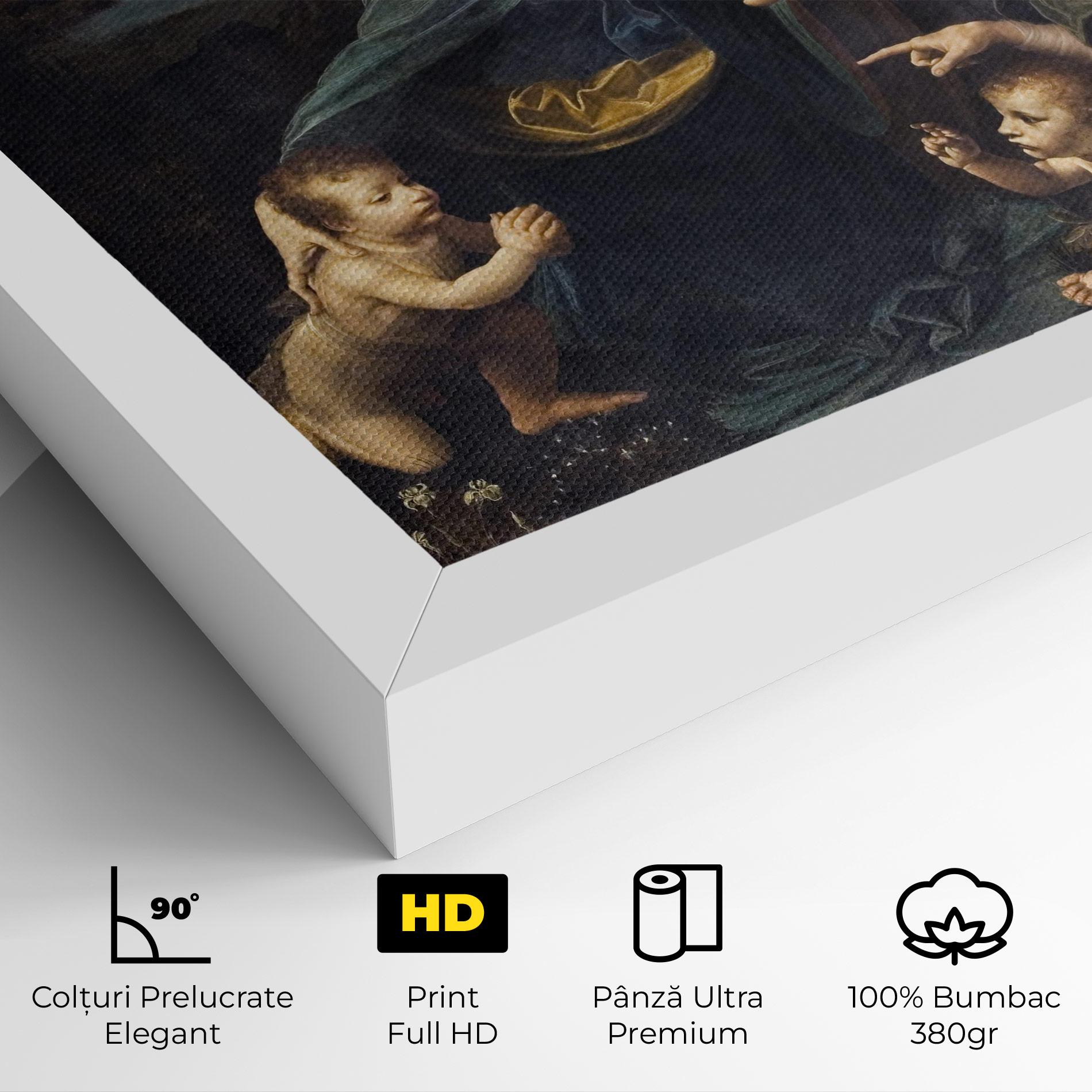 Tablou Canvas The Virgin Of The Rocks Leonardo Da Vinci mockup 4