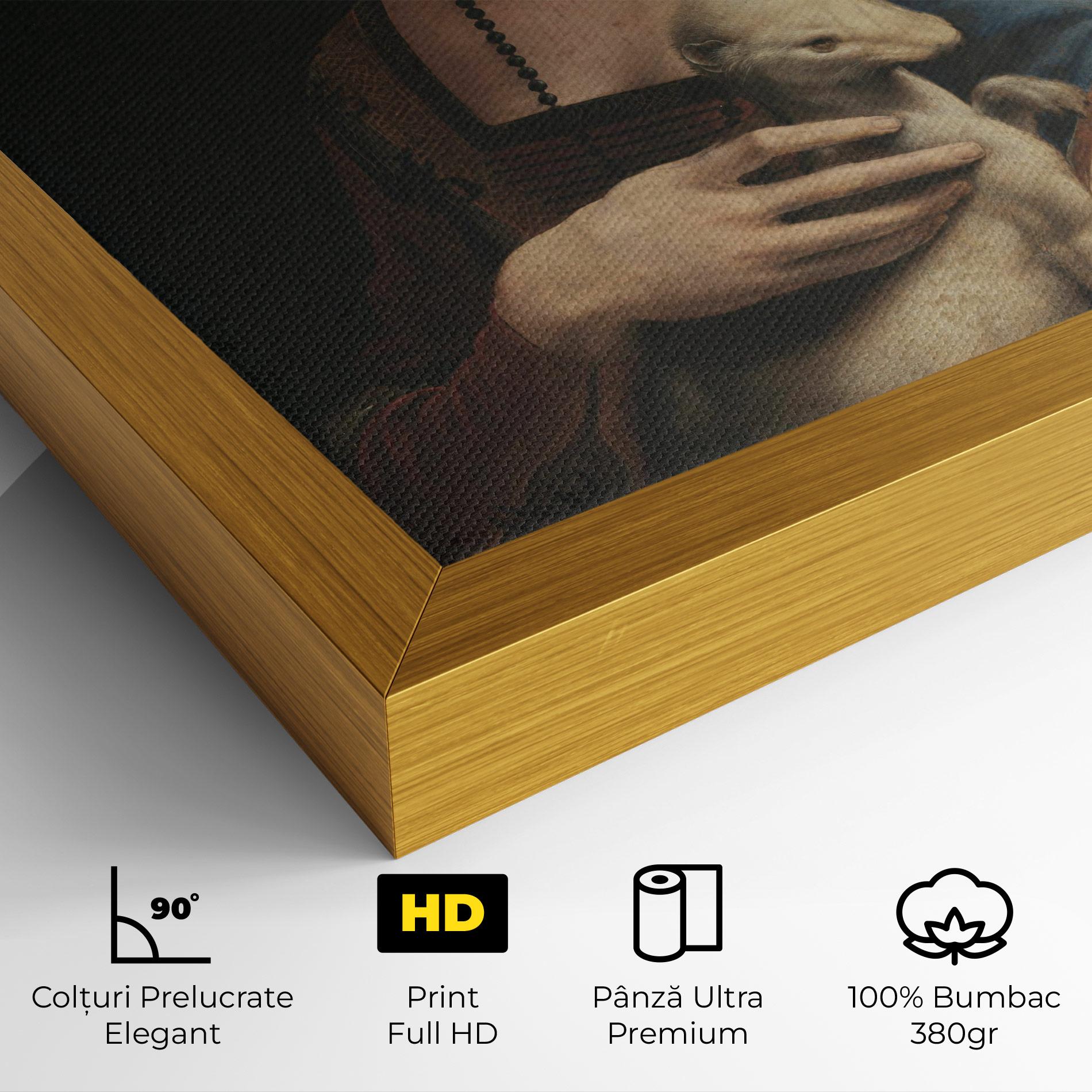 Tablou Canvas Lady With An Ermine Leonardo Da Vinci mockup 4