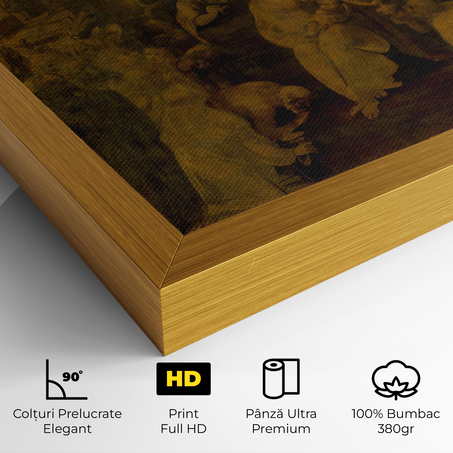 Tablou Canvas Leonardo Da Vinci Adorazione Dei Magi mockup 4
