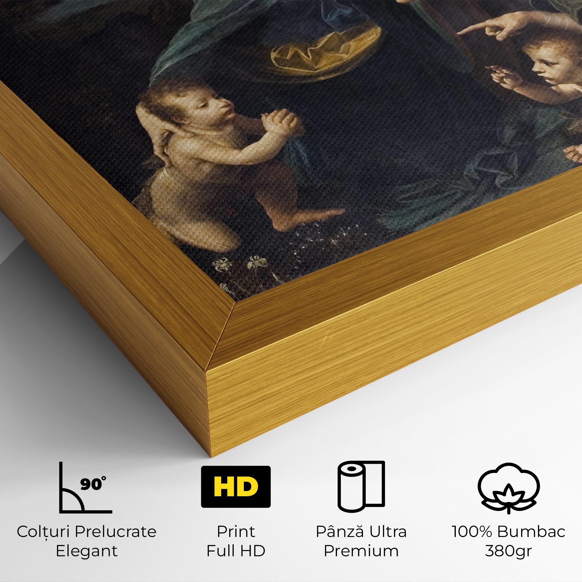 Tablou Canvas The Virgin Of The Rocks Leonardo Da Vinci mockup 4